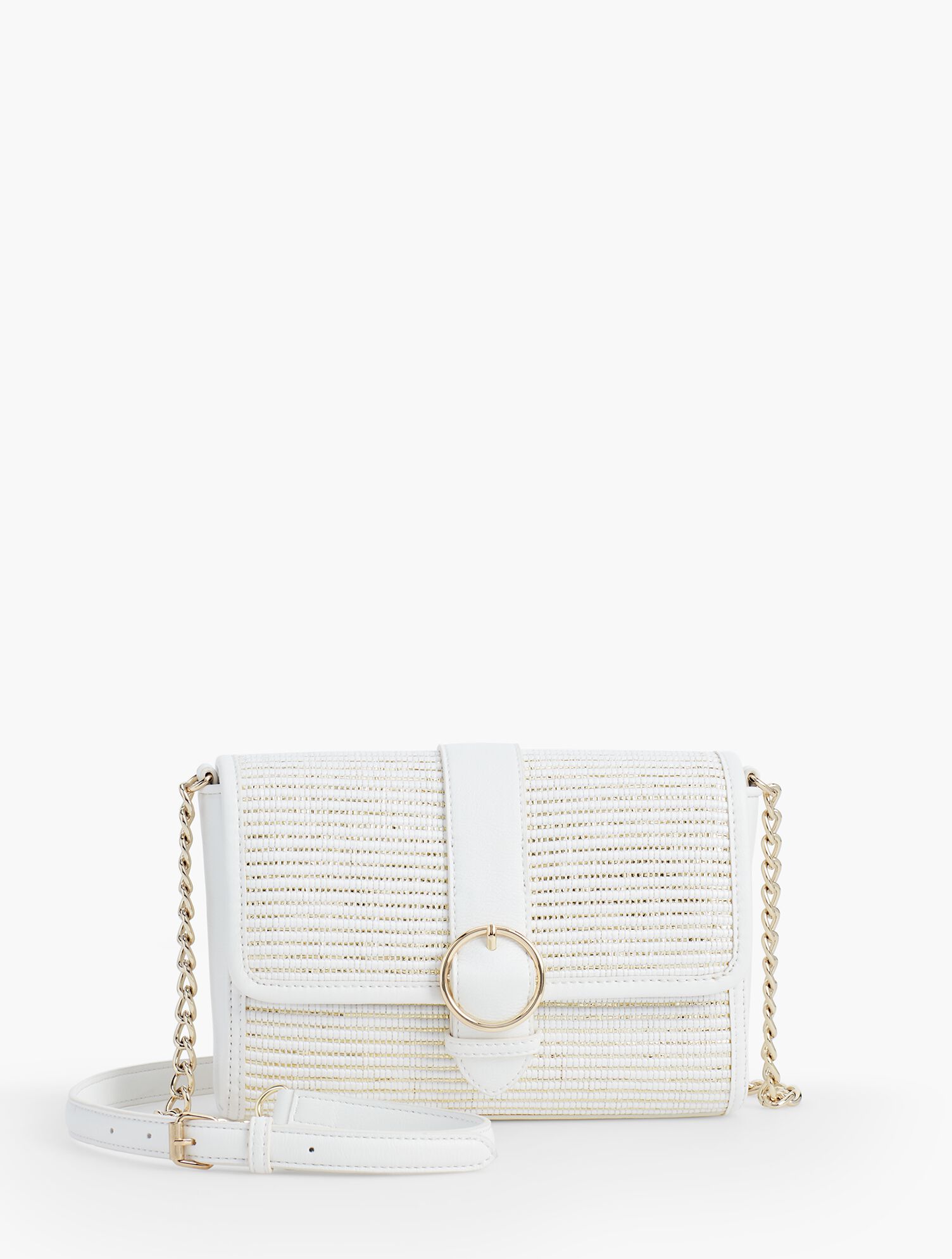 Woven Crossbody - White