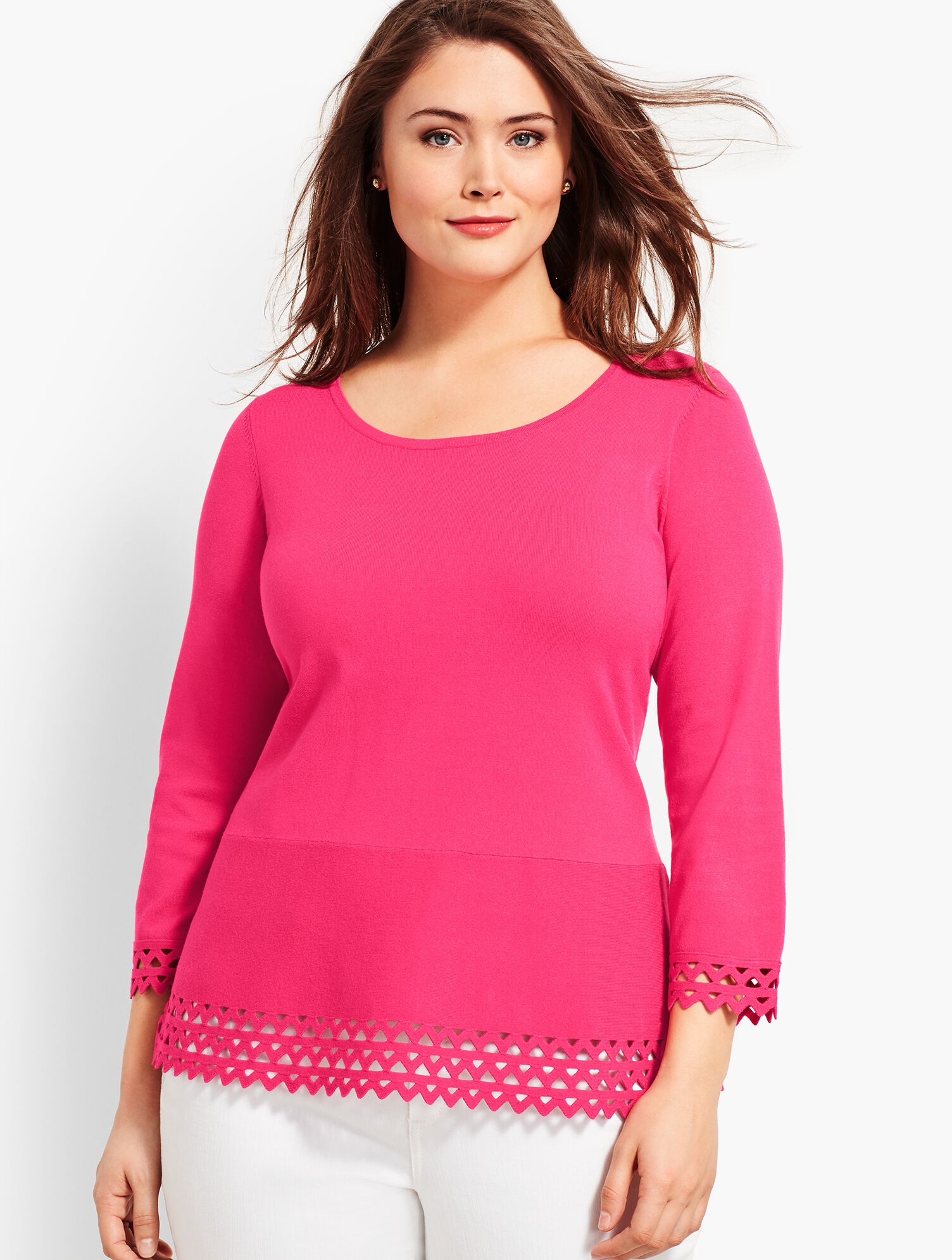 Flounced Crewneck With Back Bow