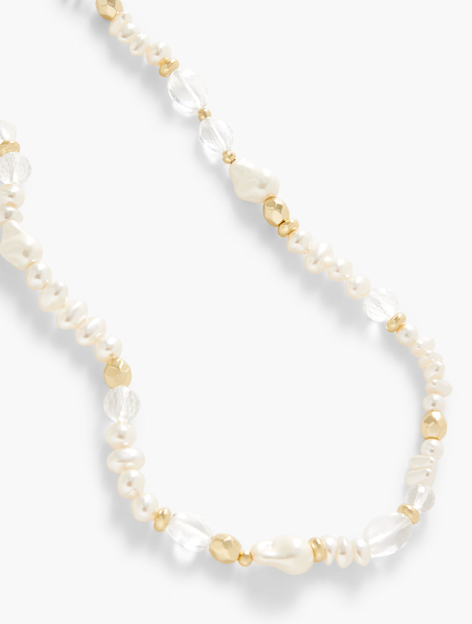 Pearl &amp; Crystal Beaded Necklace