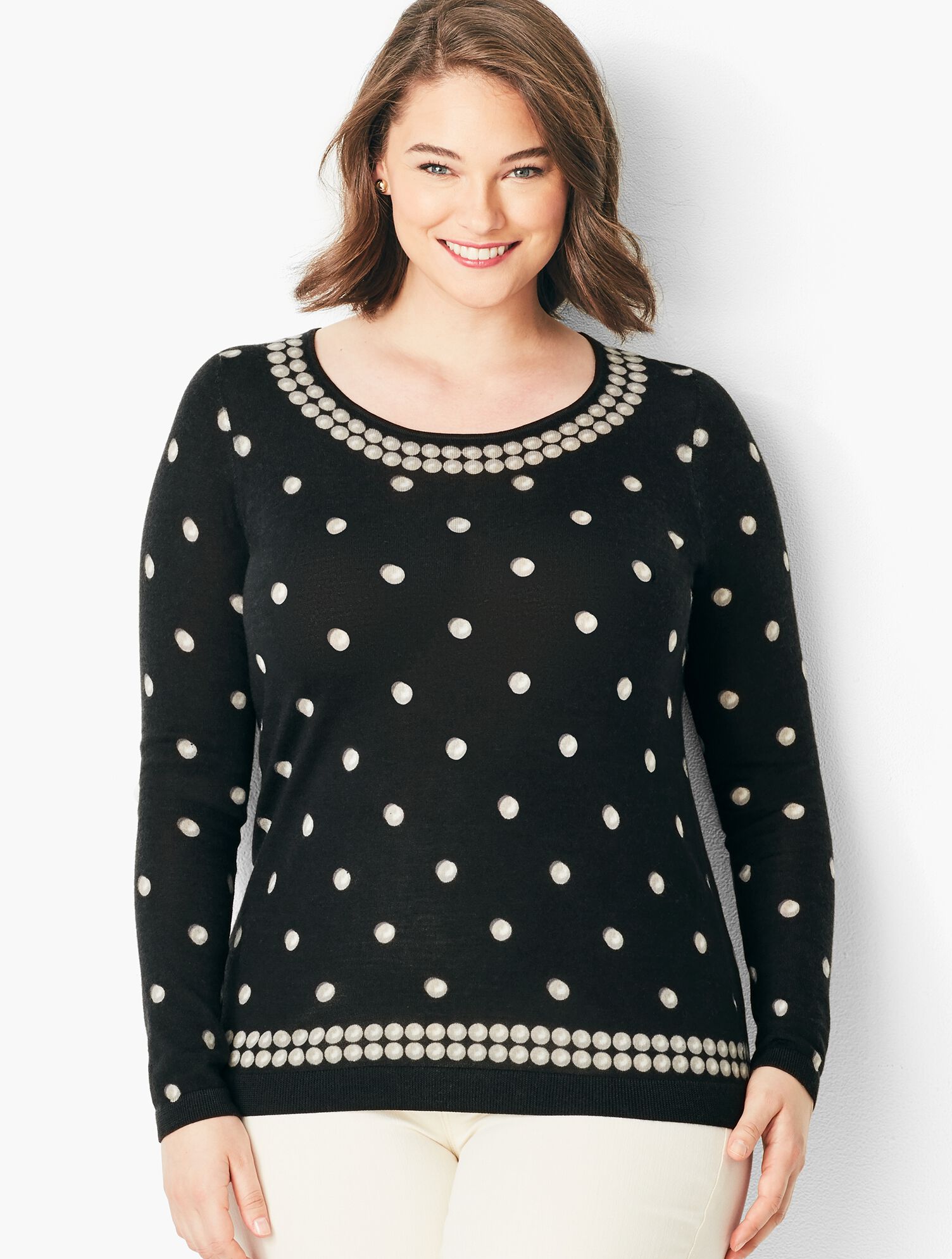 Perfect Merino Sweater - Pearl Print