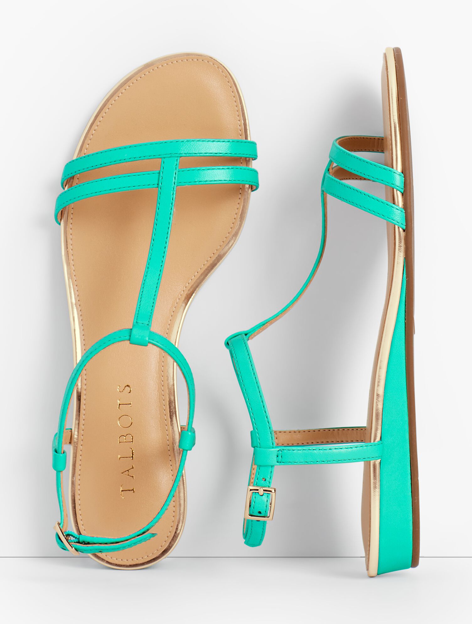 Daisy Micro-Wedge Sandals - Leather