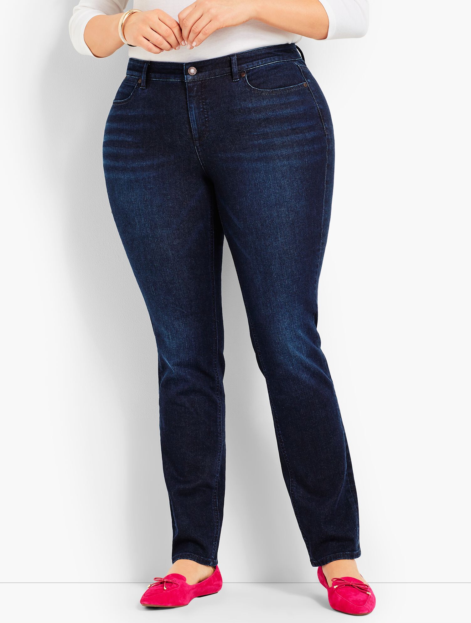 Denim Straight Leg-Curvy Fit/Empire Blue Wash