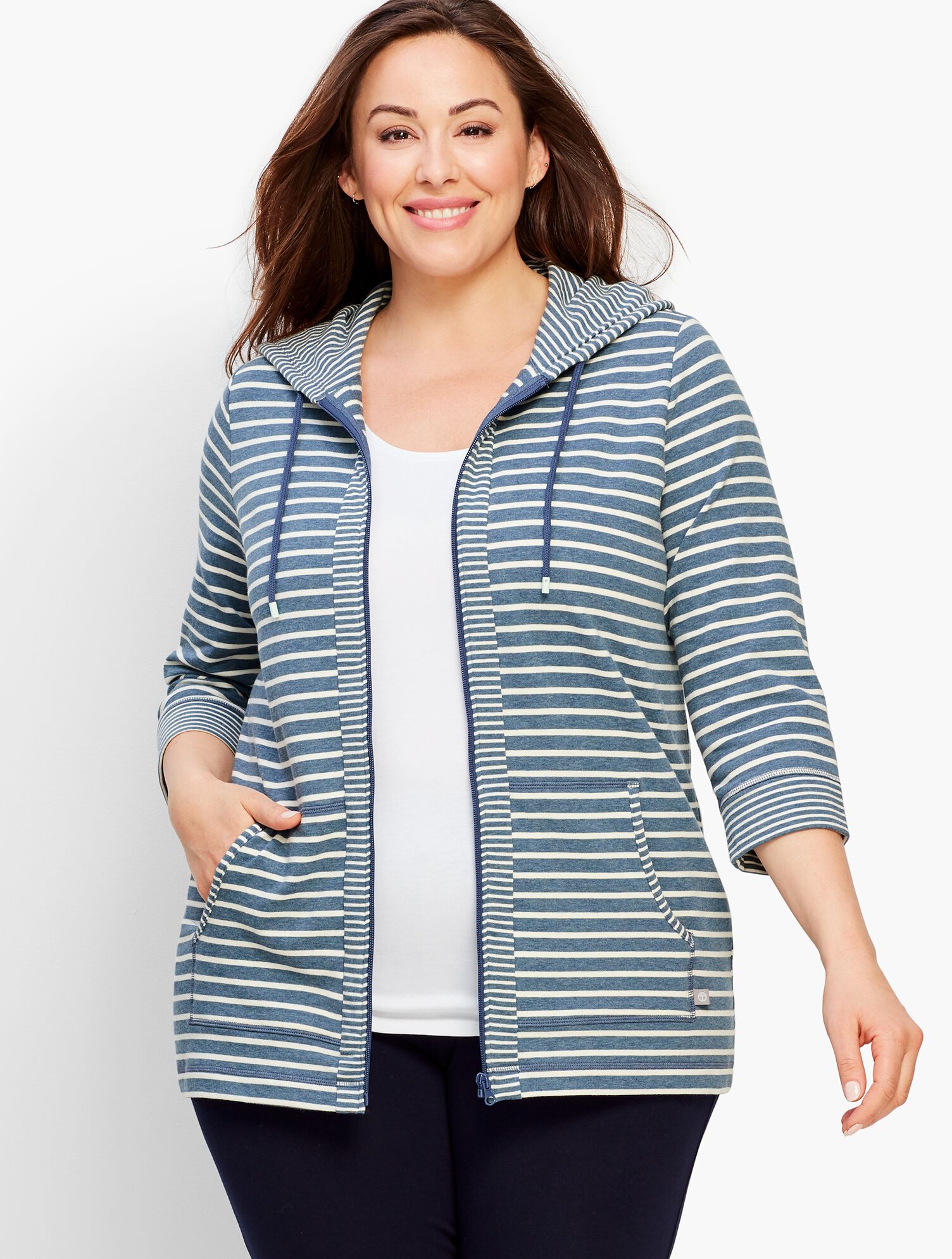Bloom Stripe French Terry Hoodie