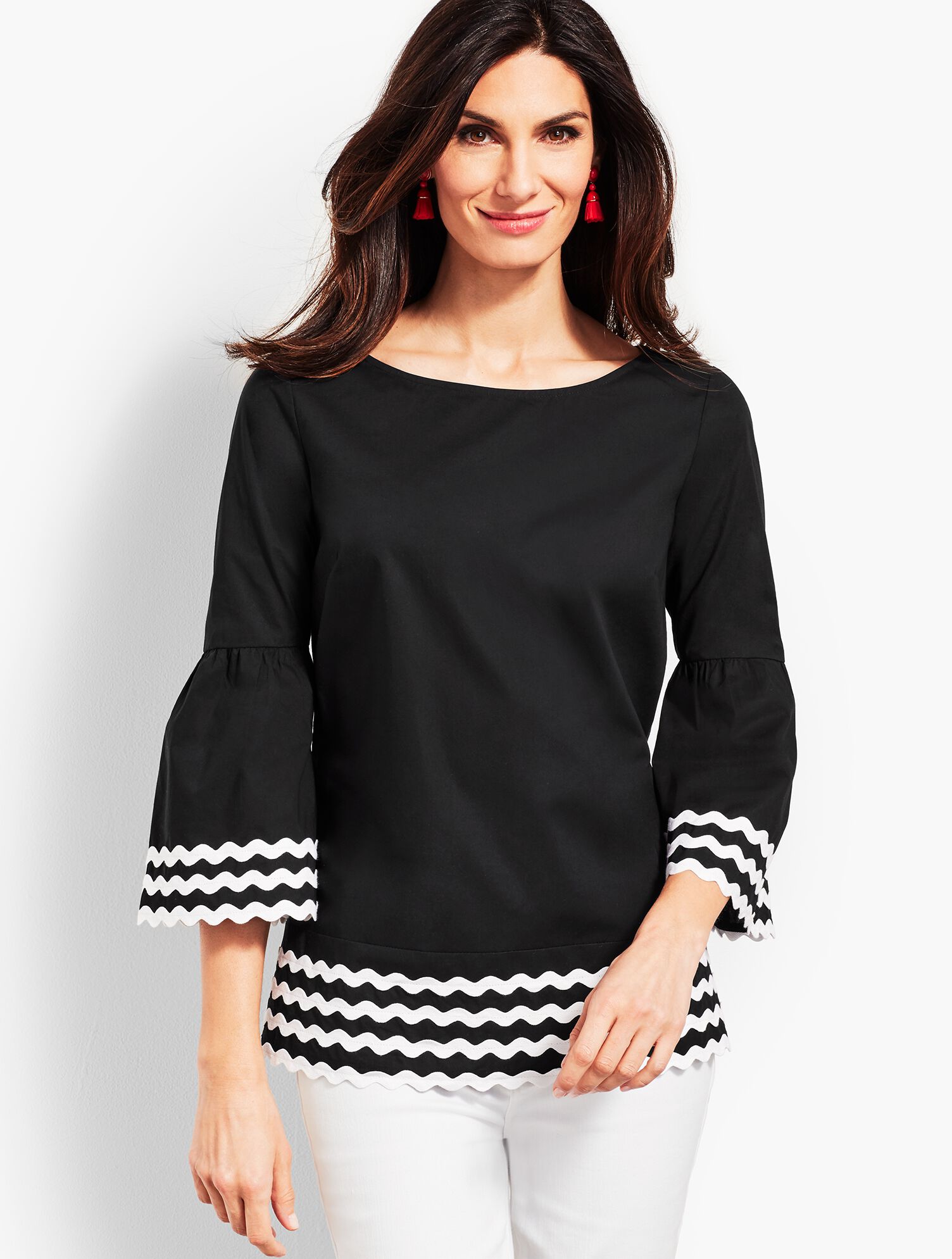 Rickrack Poplin Top