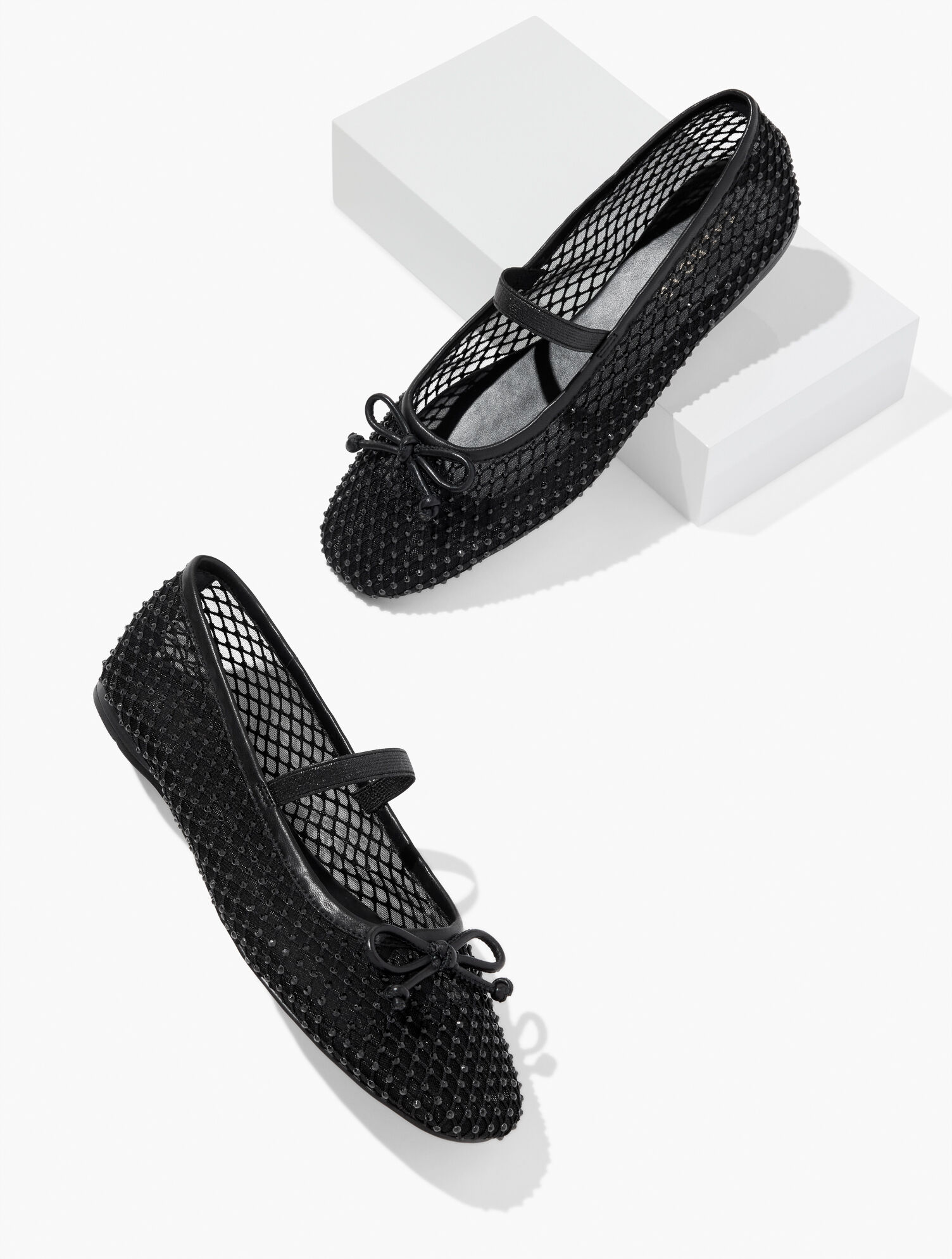 Blaine Soft Sole Mesh Rhinestone Ballet Flats