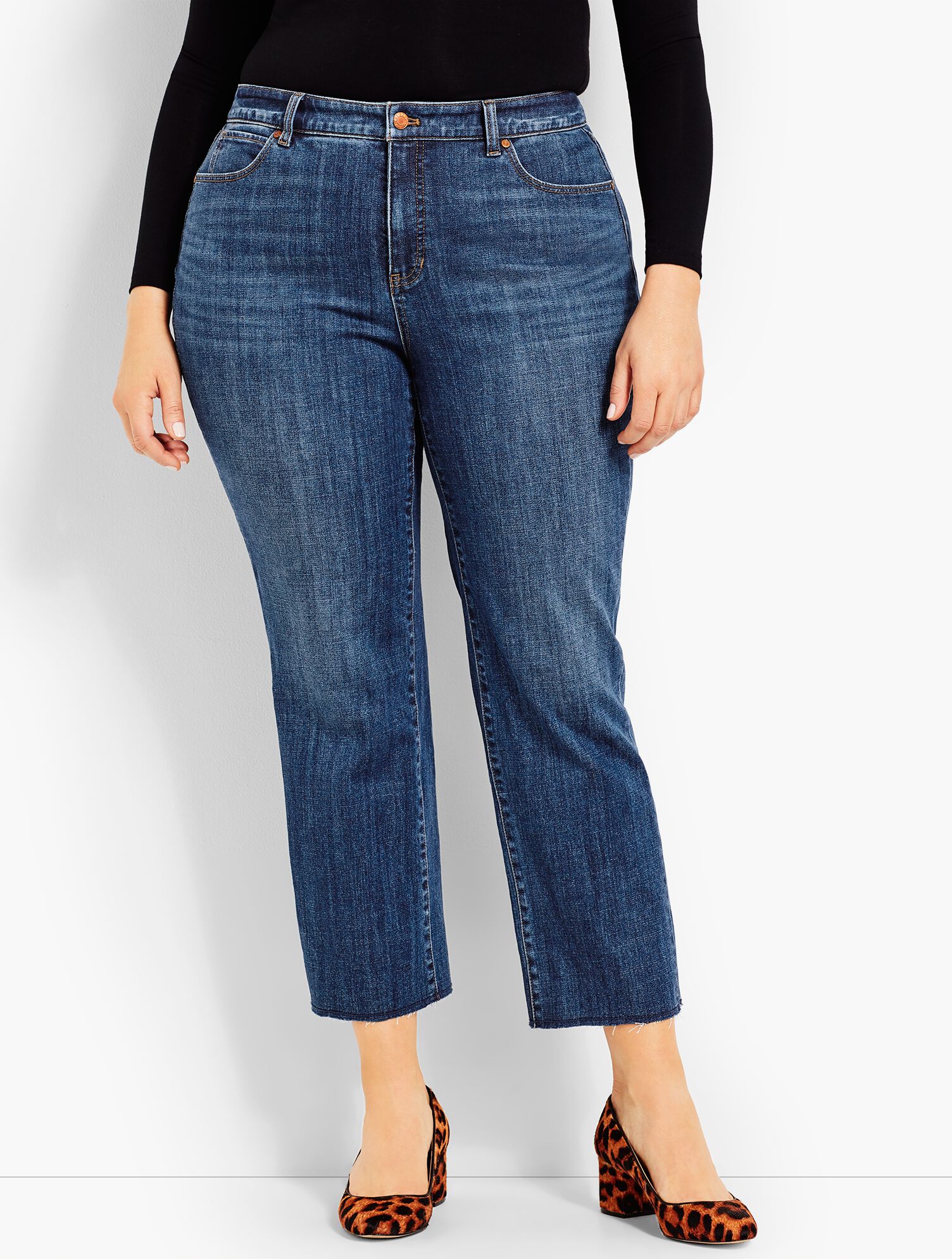 Frayed-Hem Straight-Leg-McCully Wash