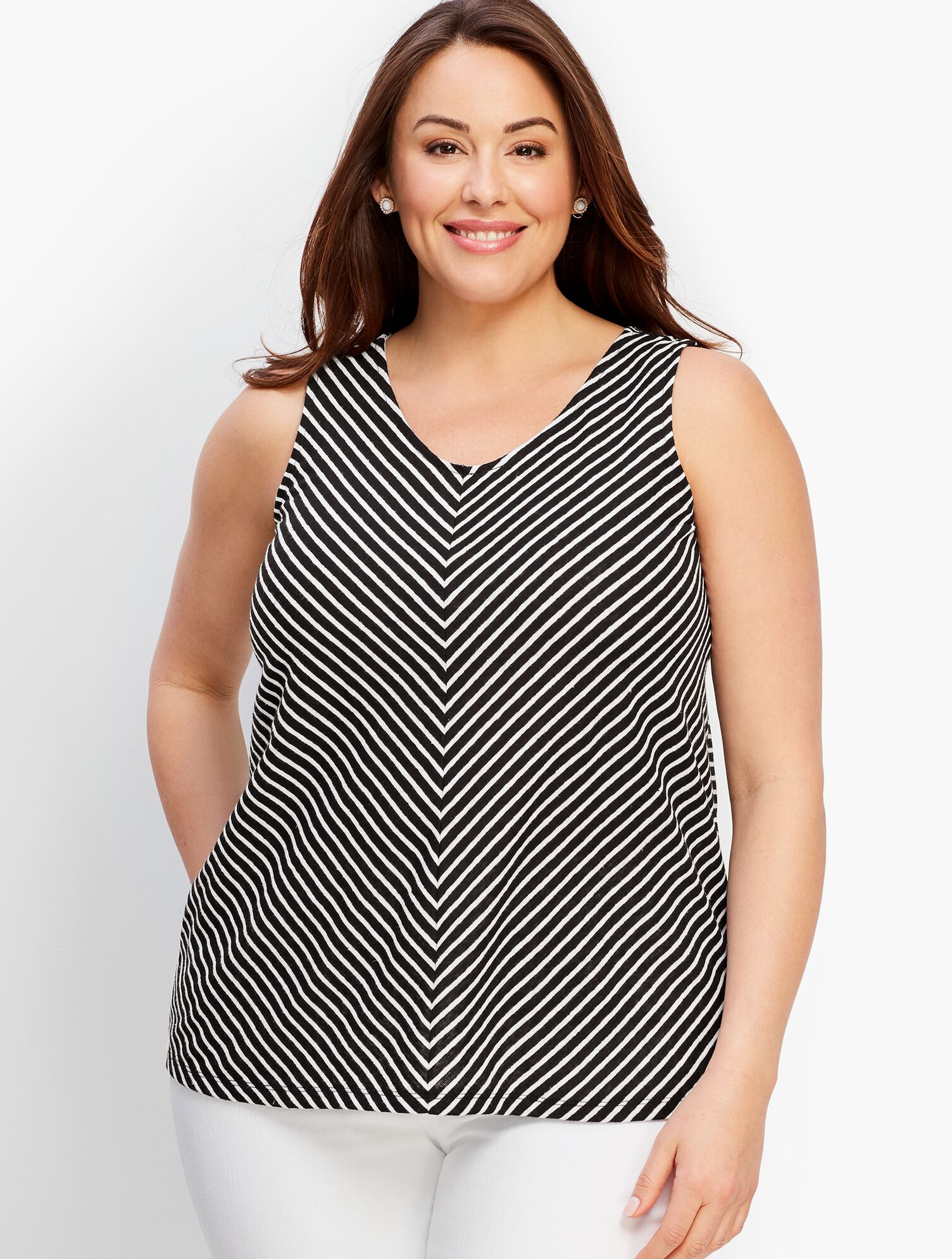 V-Stripe Tank Top