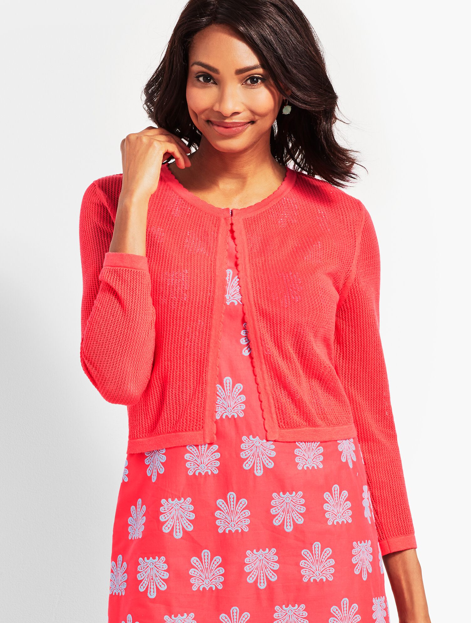 Open-Stitch Dress Shrug