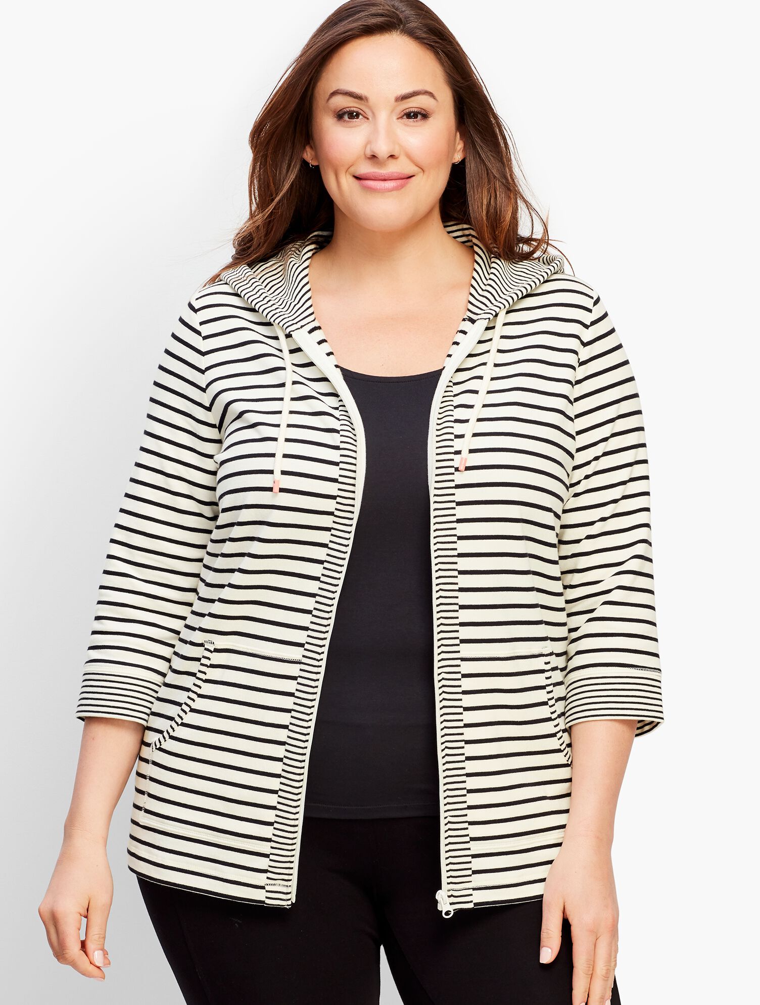 Bloom Stripe French Terry Hoodie