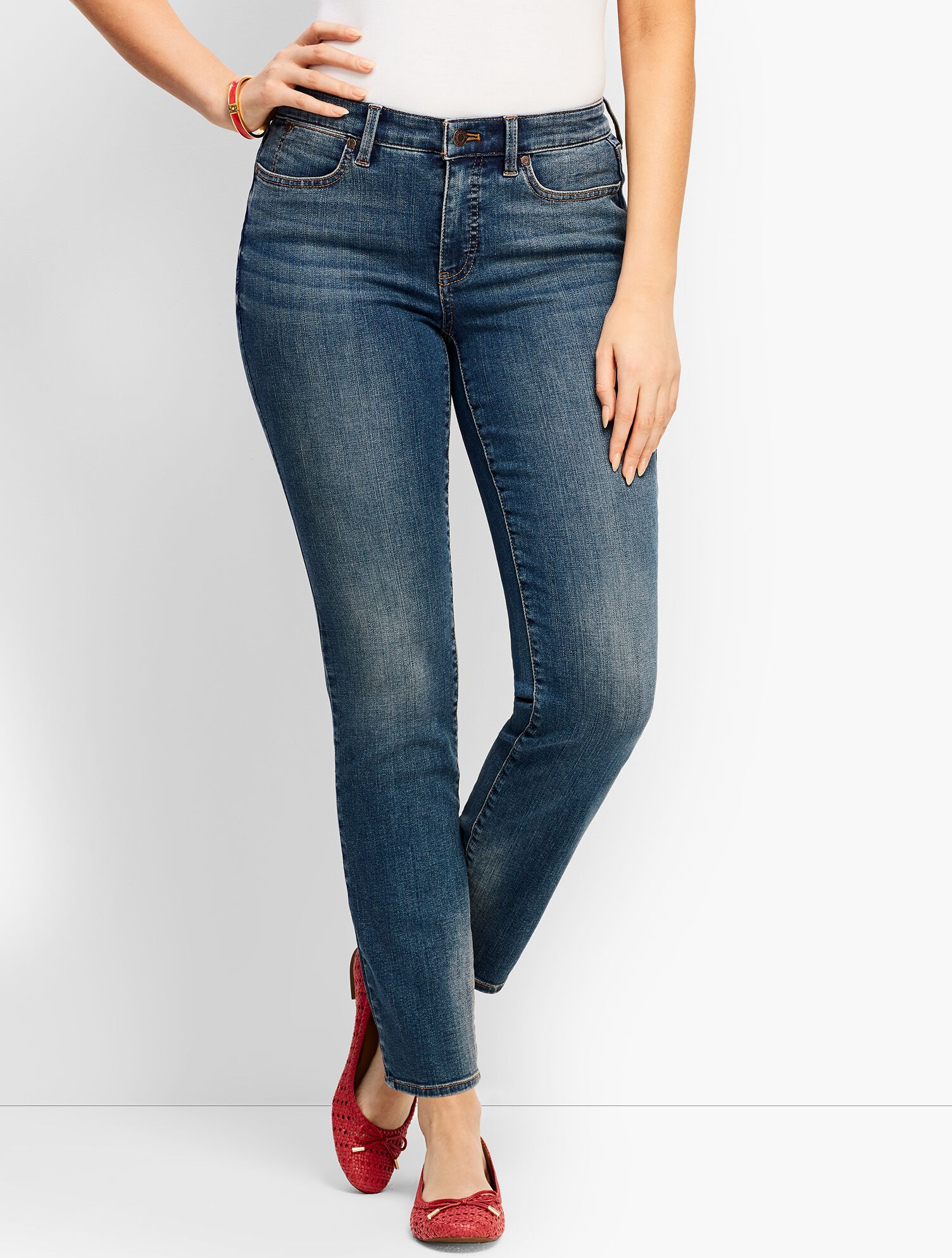 Denim Slim Ankle Jean -  Baxter Wash - Curvy Fit