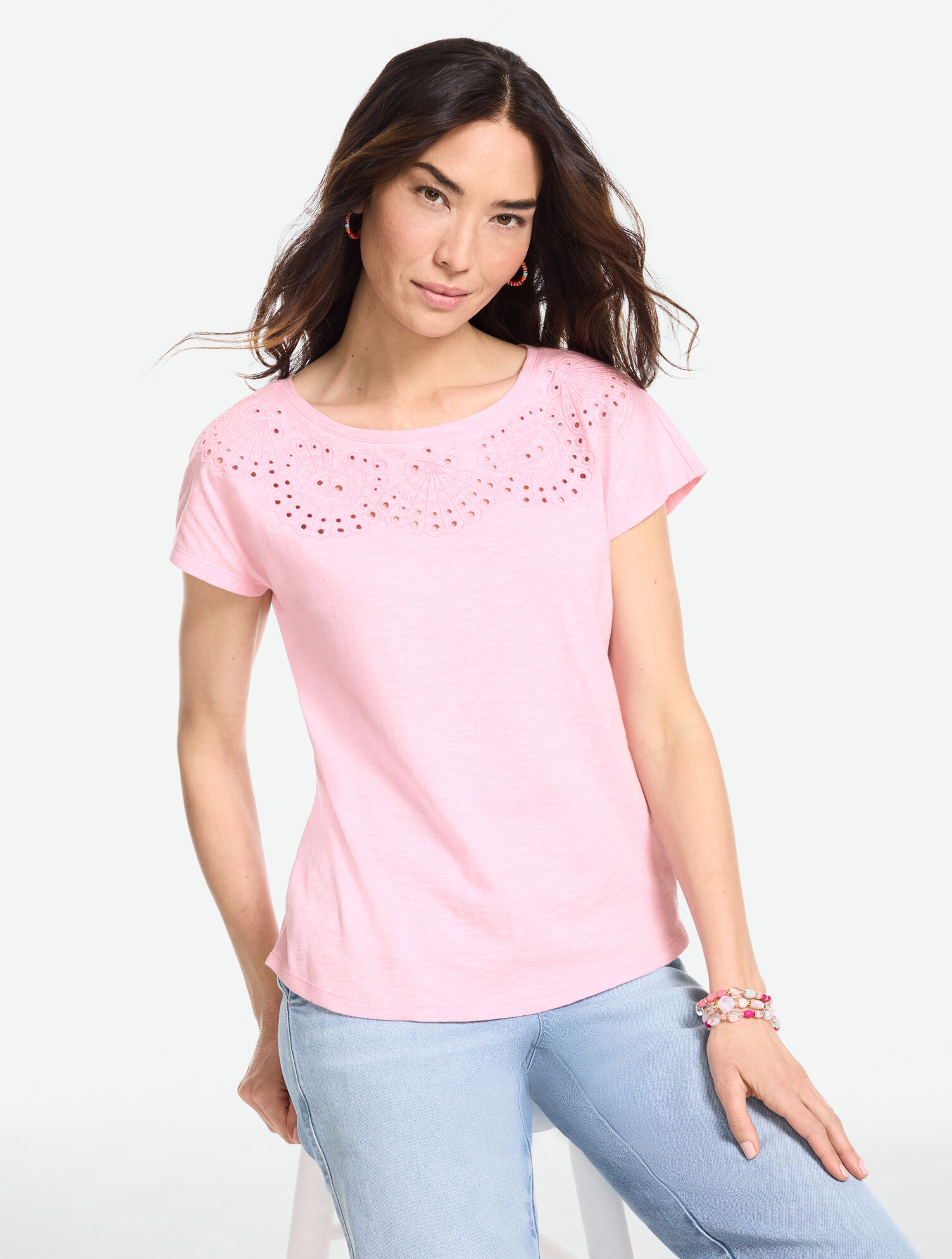 Eyelet Seashell Tee