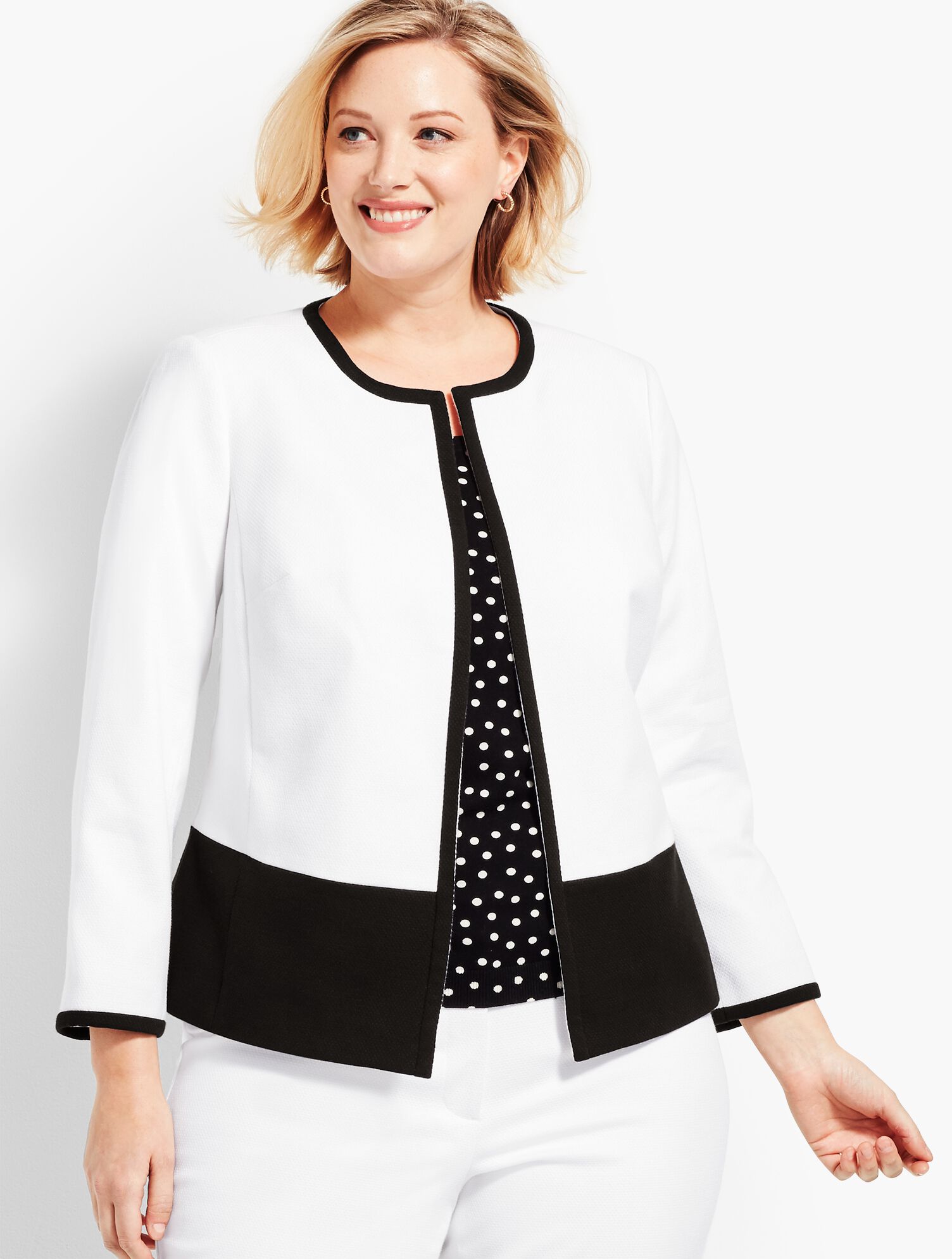 Textured Colorblock Jacket