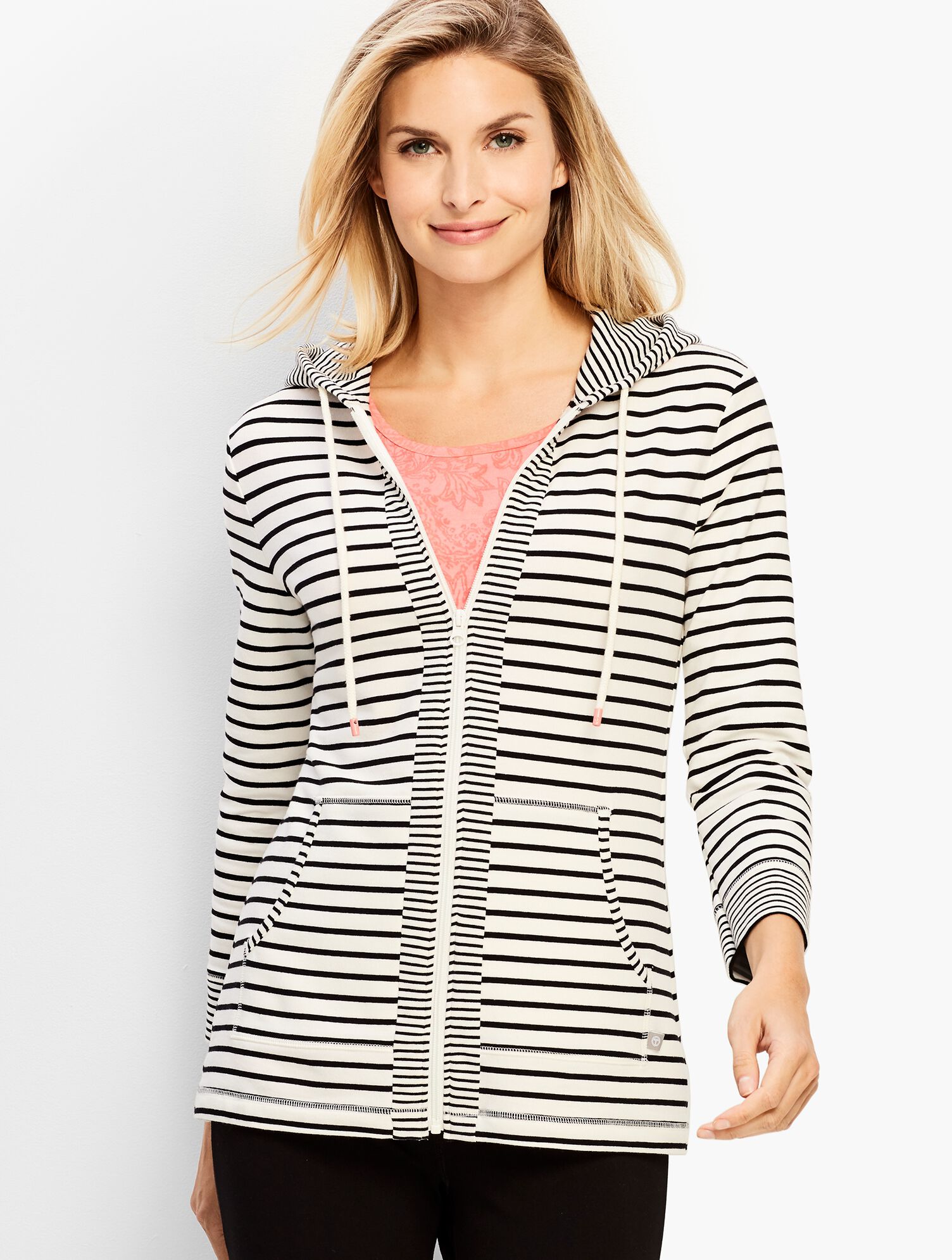 Bloom Stripe French Terry Hoodie