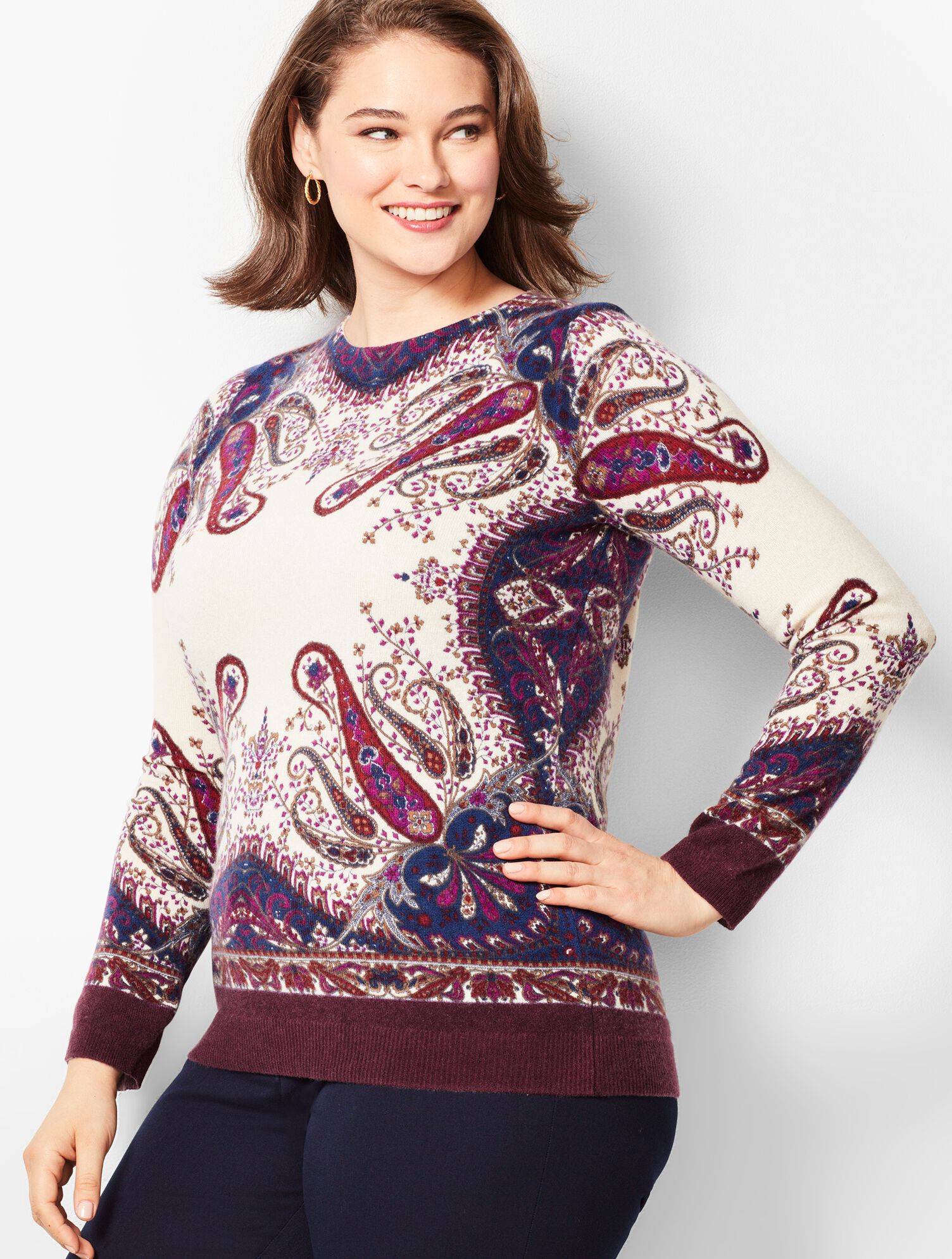 Audrey Cashmere Sweater-Paisley