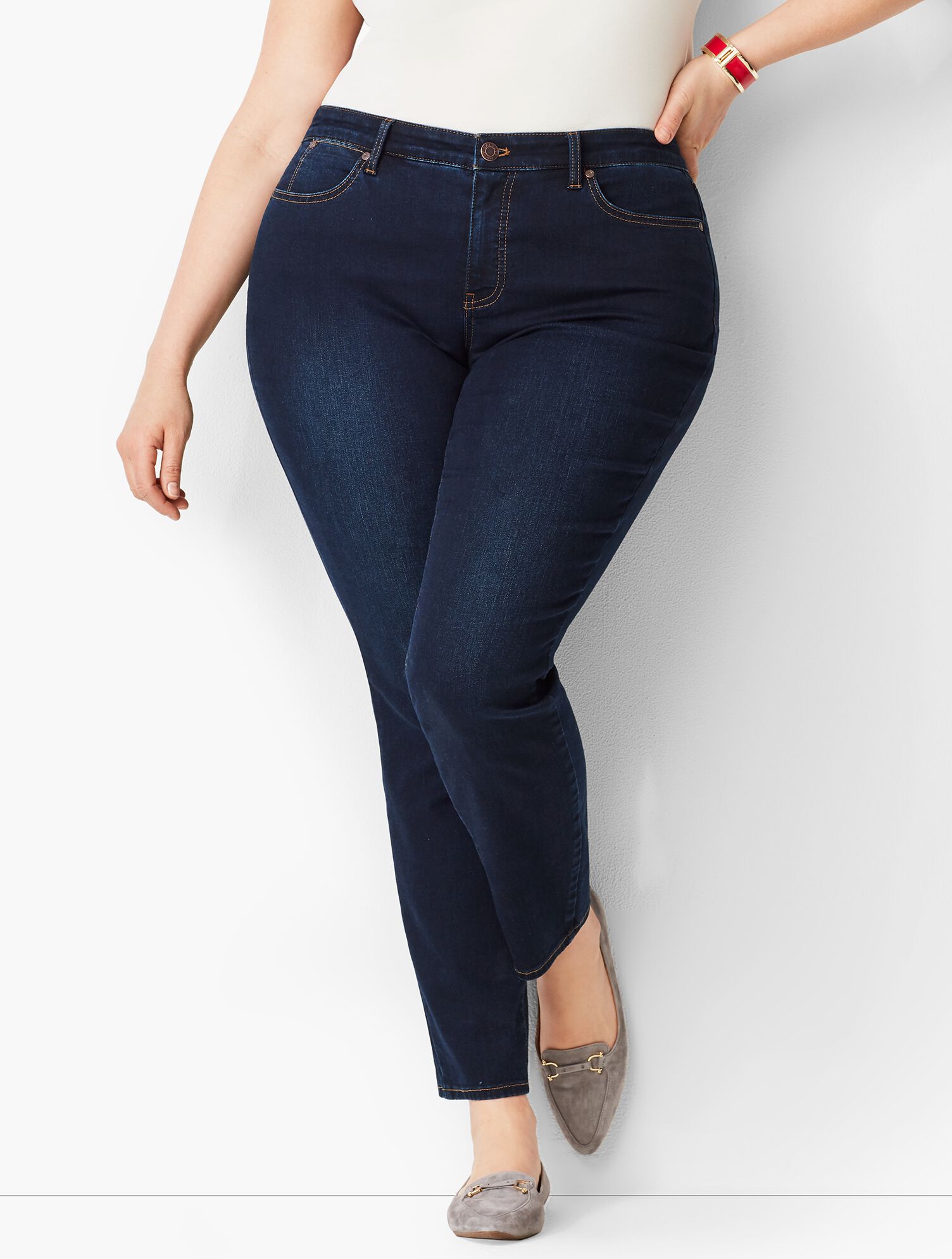 Plus Slim Ankle Jeans - Curvy Fit - Indy Wash