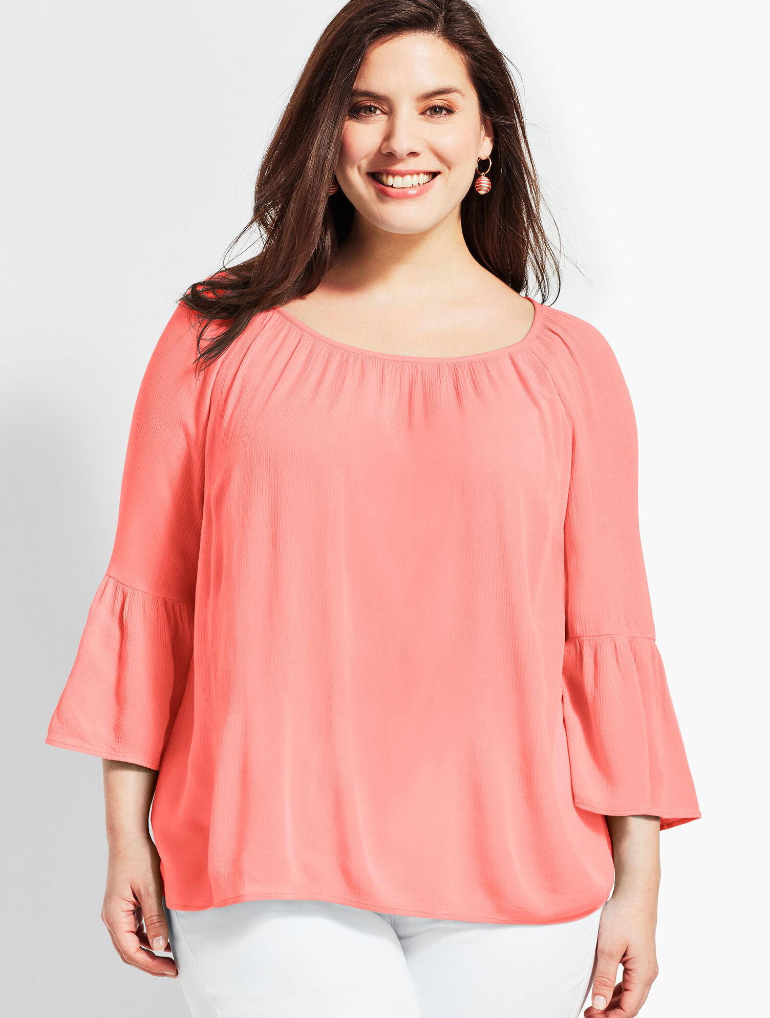 Plus Size Lightweight Gauze Tunic