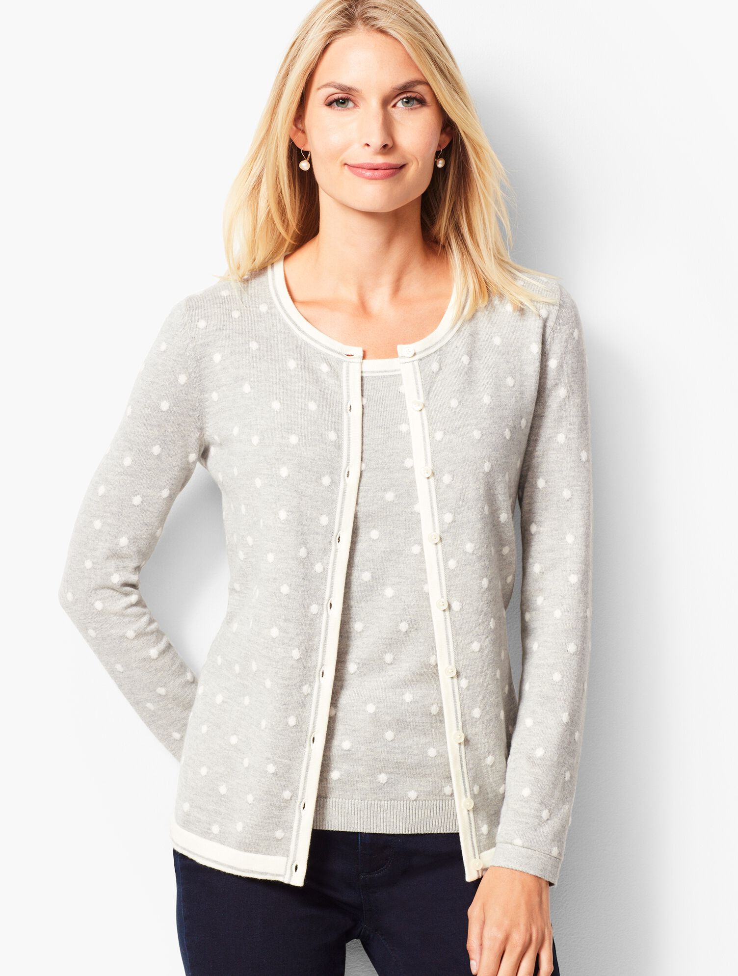 Charming Cardigan - Intarsia Dot