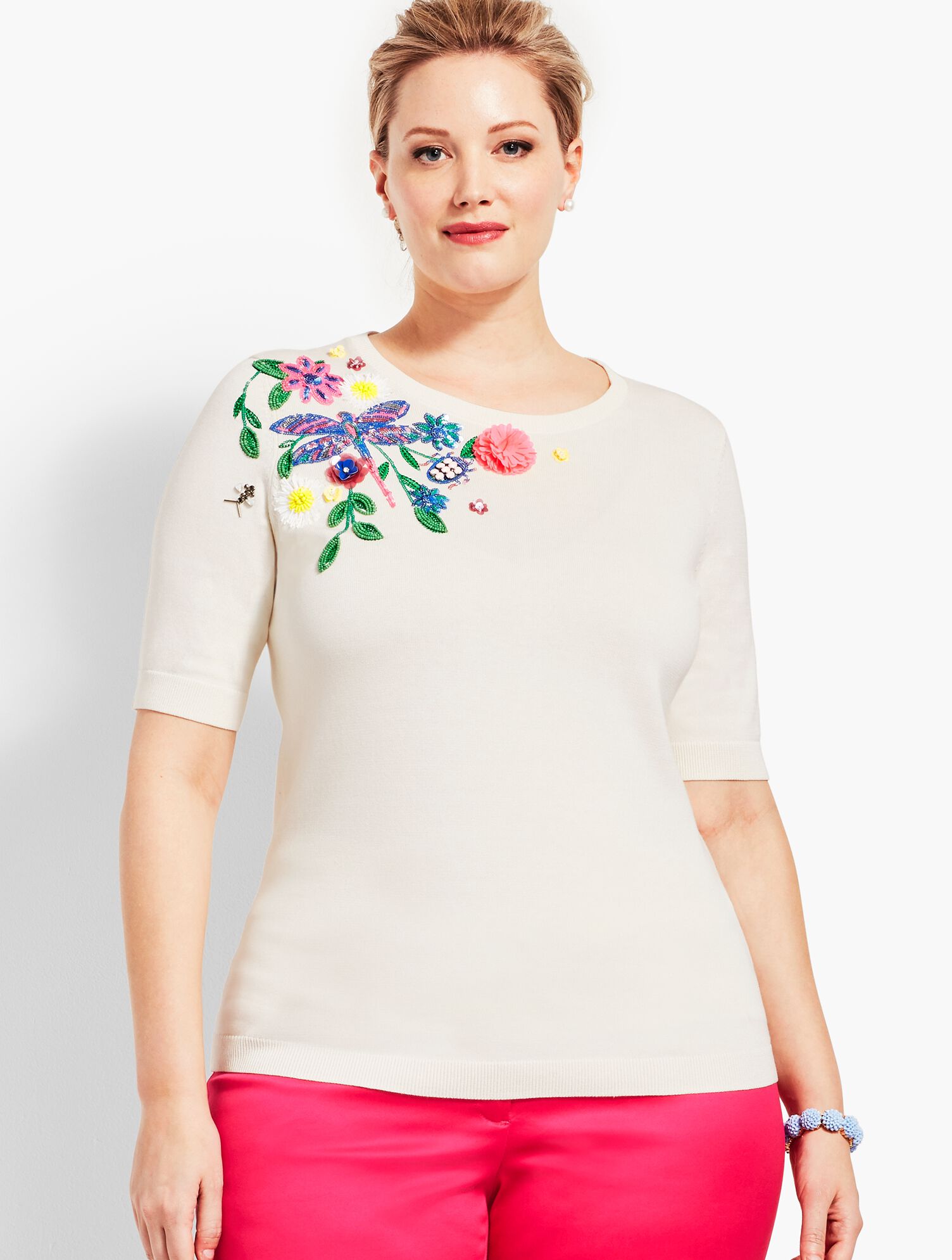 Hand-Sewn Embellished Sweater