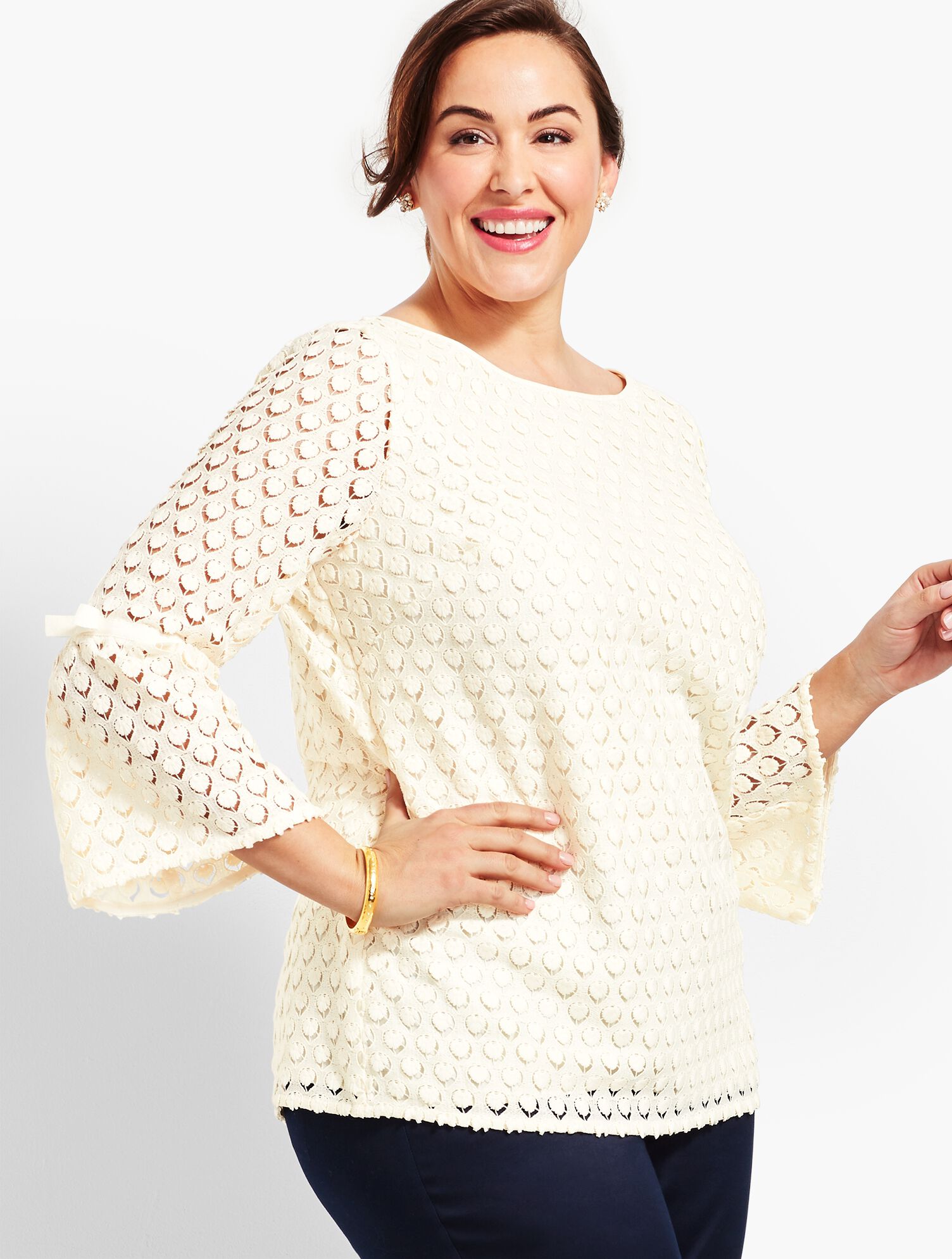Lace Bell-Sleeve Top