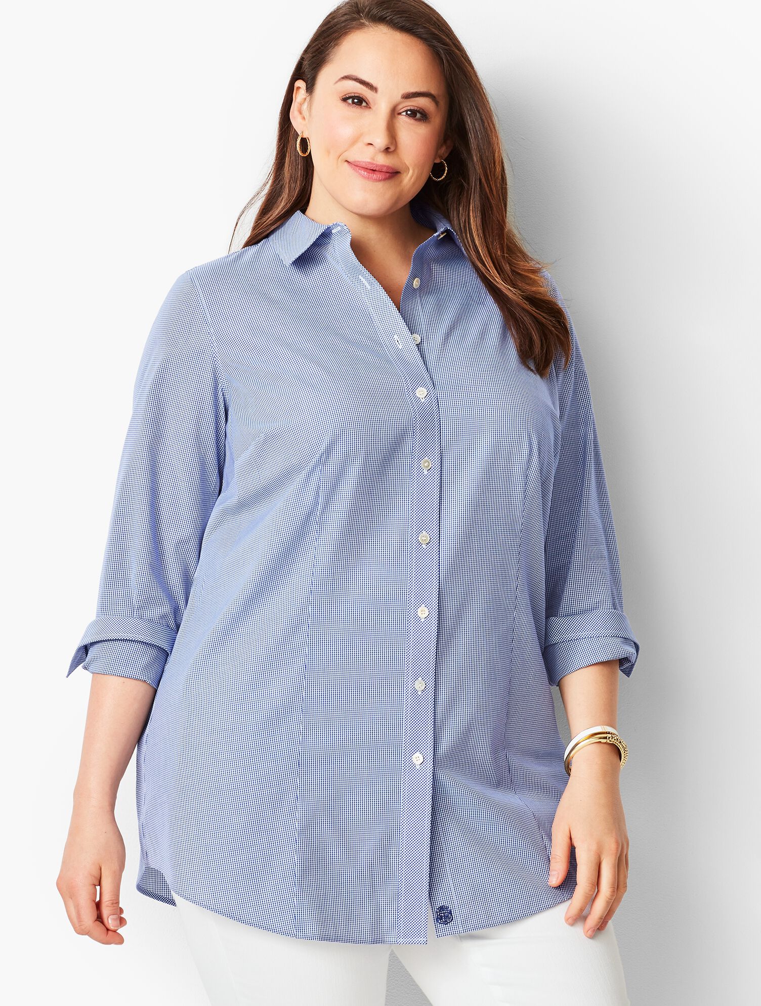 The Perfect Long-Sleeve Shirt - Extra Long/Gingham