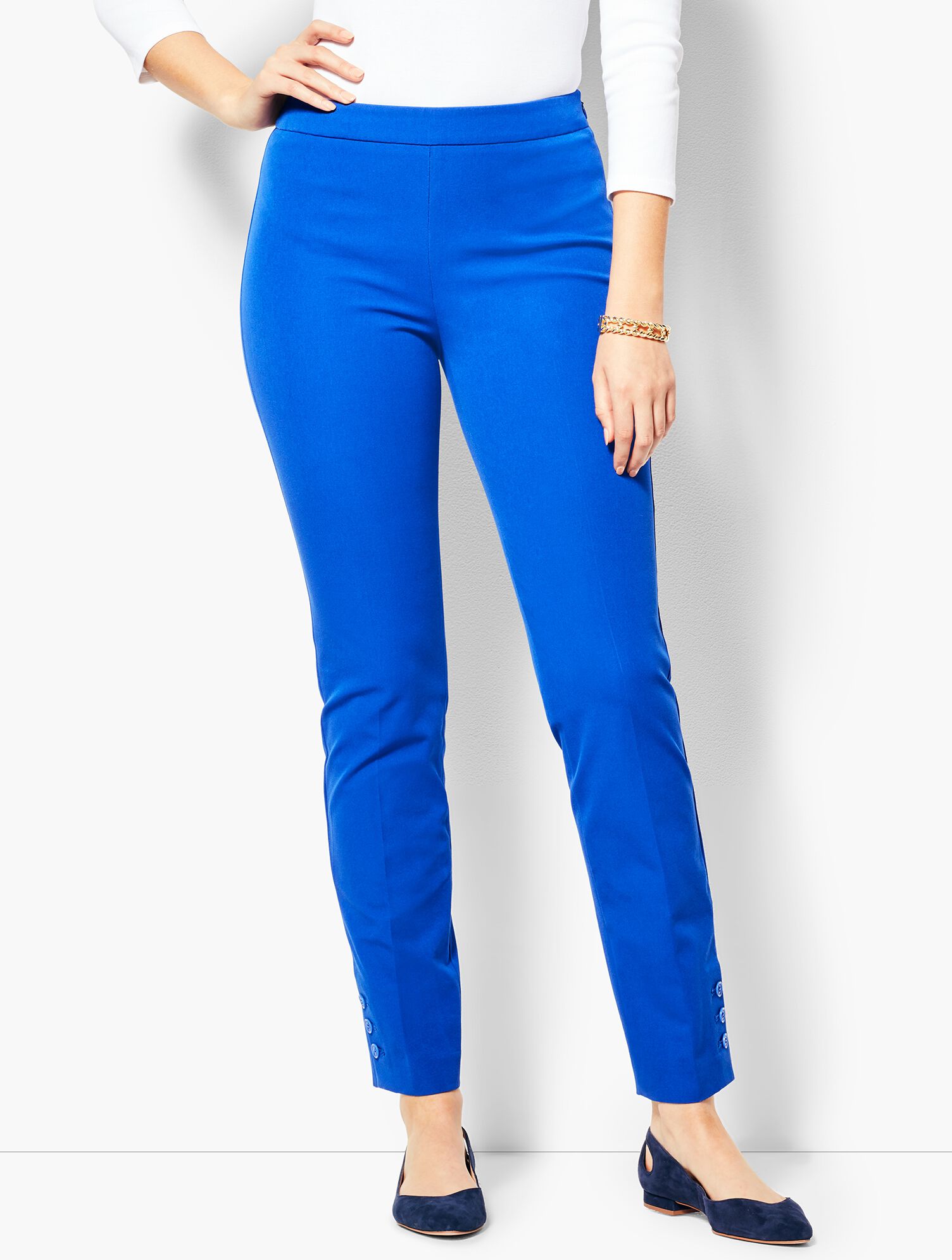 Talbots Chatham Button Ankle Pant - Curvy Fit