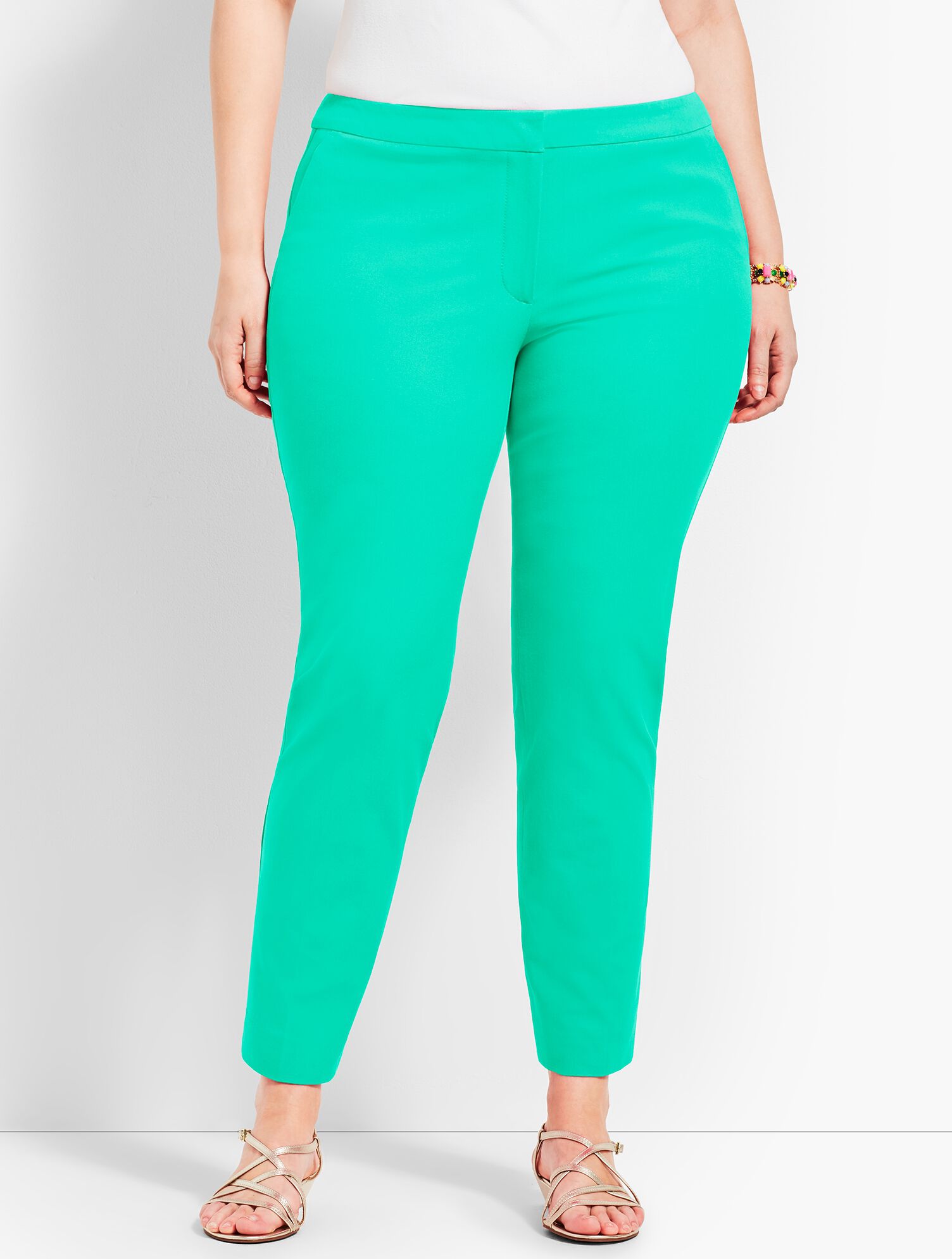 Plus Size Talbots Hampshire Ankle Pants - Solid