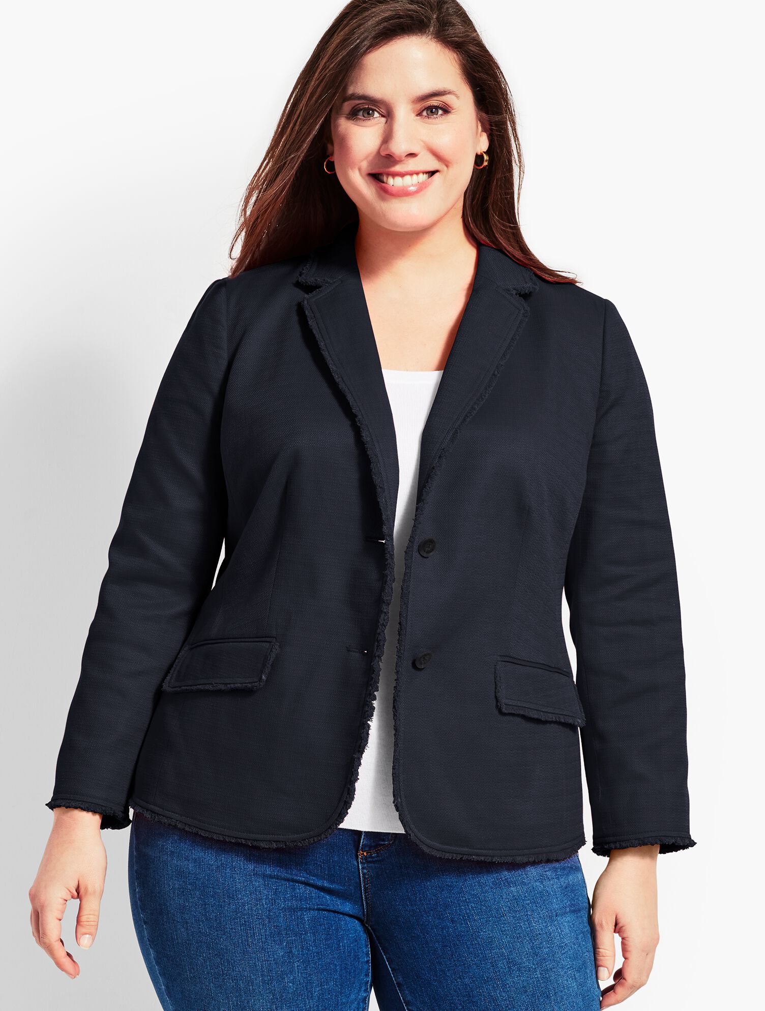 Textured Fringe Blazer