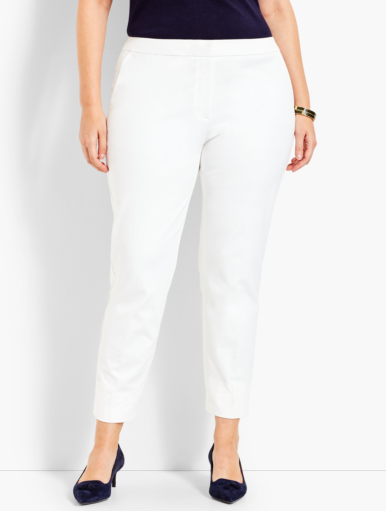 Plus Size Talbots Hampshire Ankle Pants - Solid