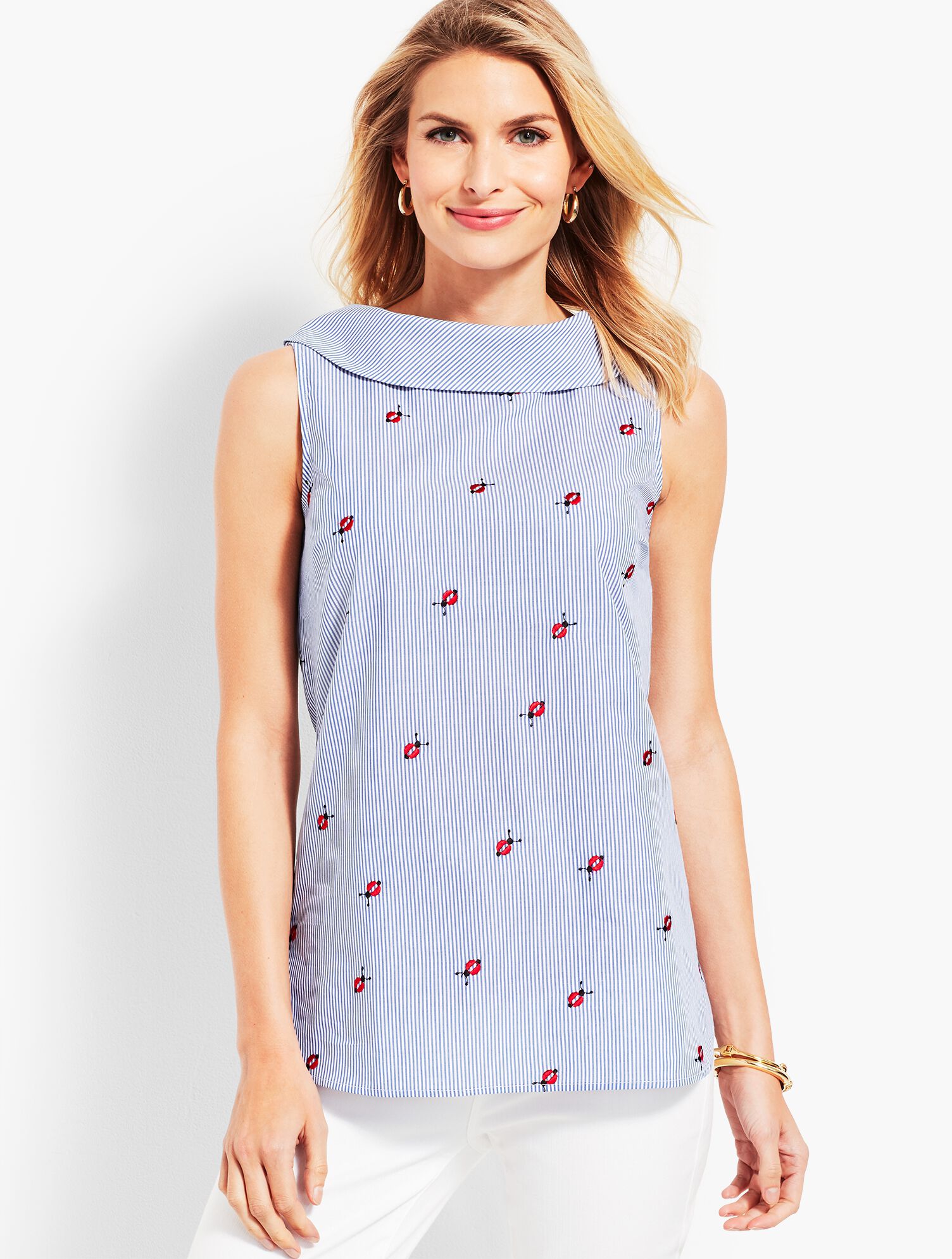 Ladybug Stripe Sleeveless Top
