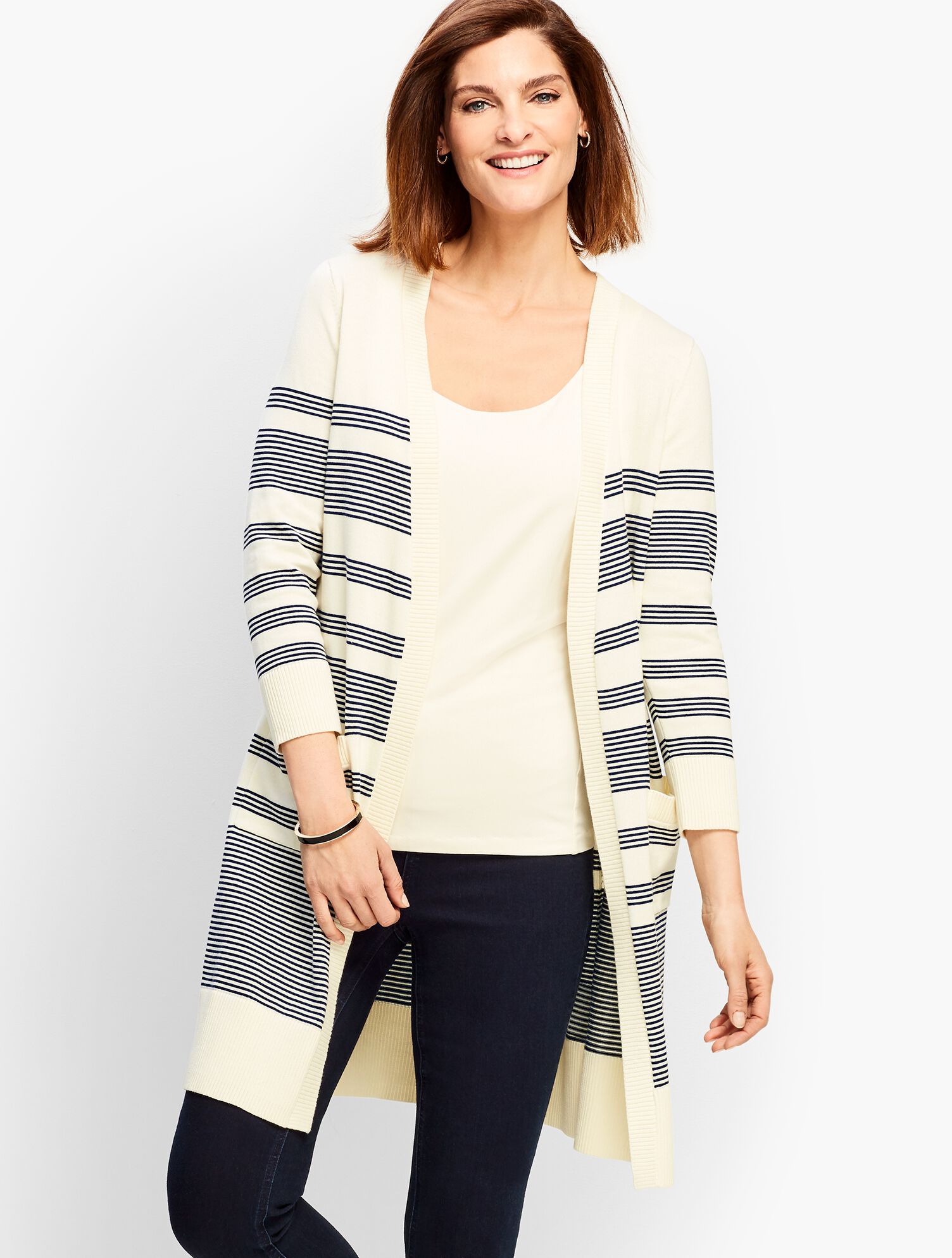 Long Stripe Cardigan