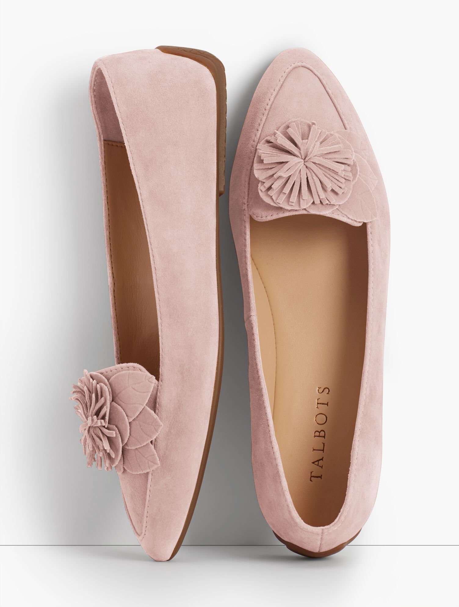Francesca Flower Driving Moccasins- Kid-Suede