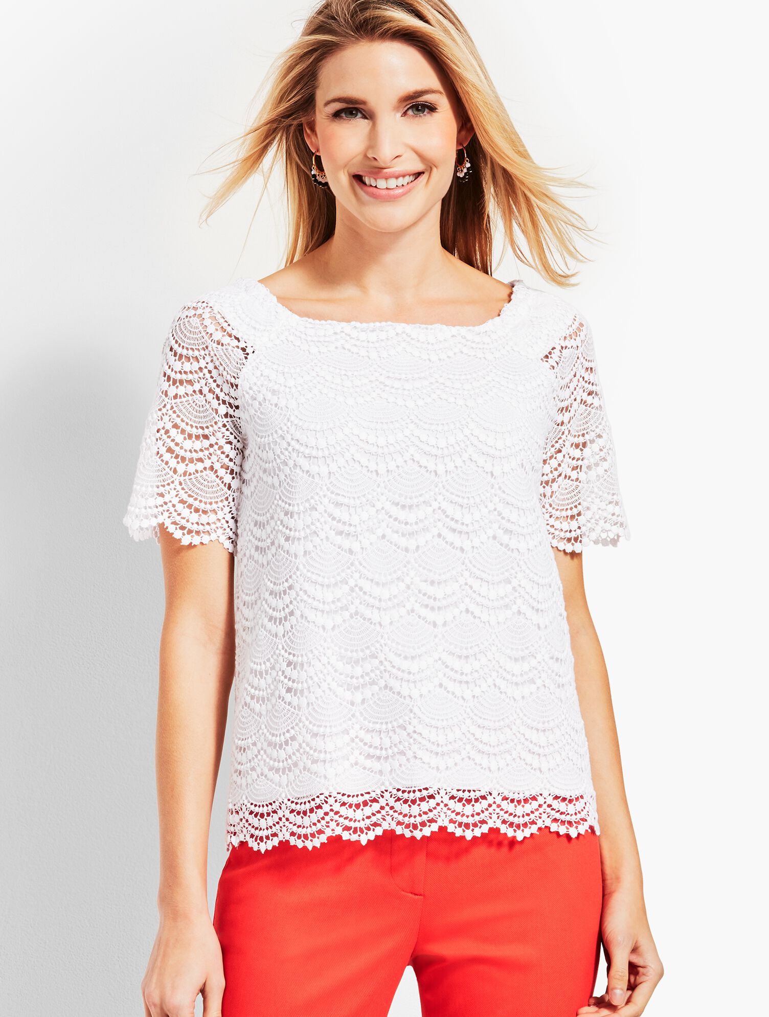 Lace Square-Neck Top