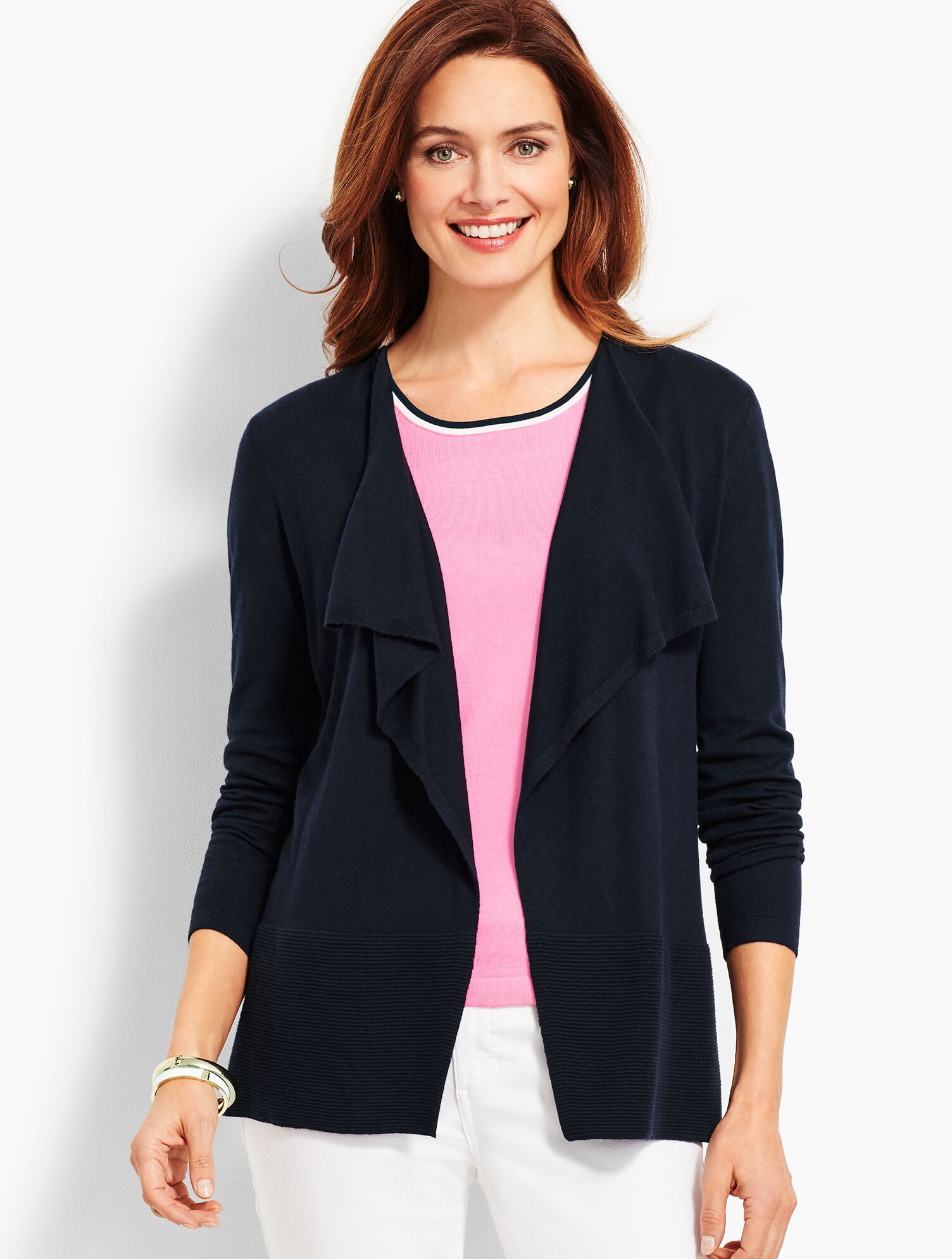Open-Front Heart-Back Cardigan