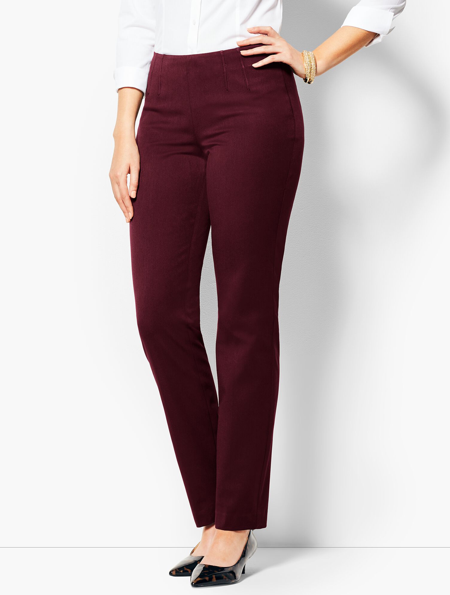 Refined Bi-Stretch Side-Zip Straight-Leg - Curvy Fit