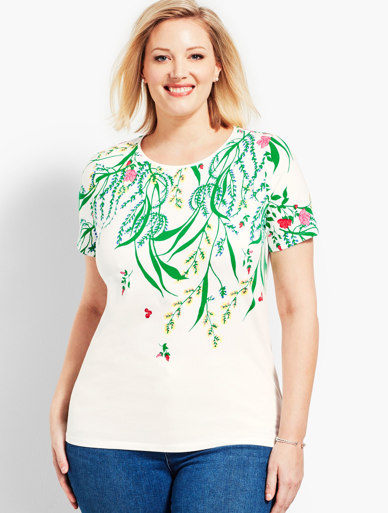 Floral Trellis Crewneck Tee