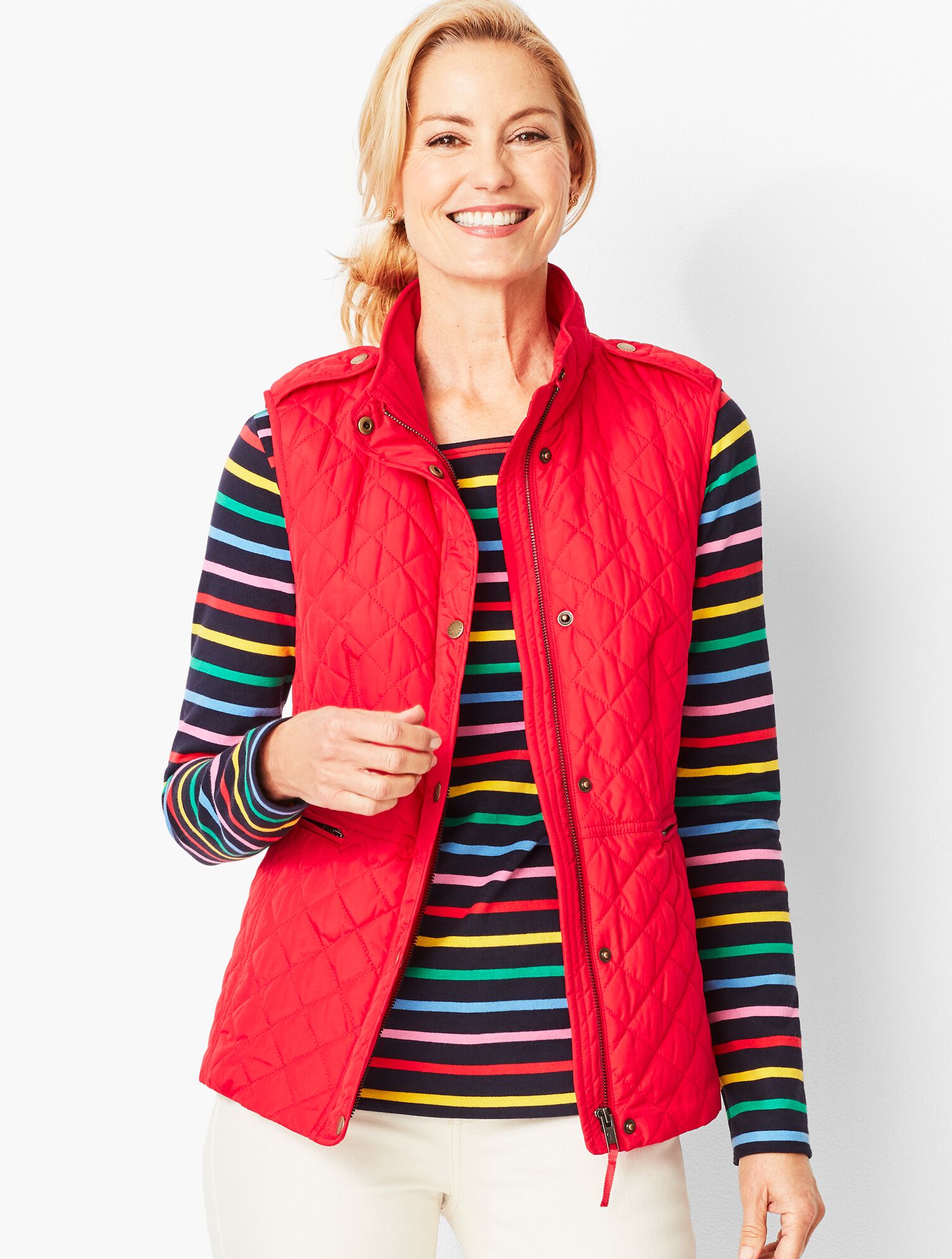 Quilted Fleece-Lined Vest