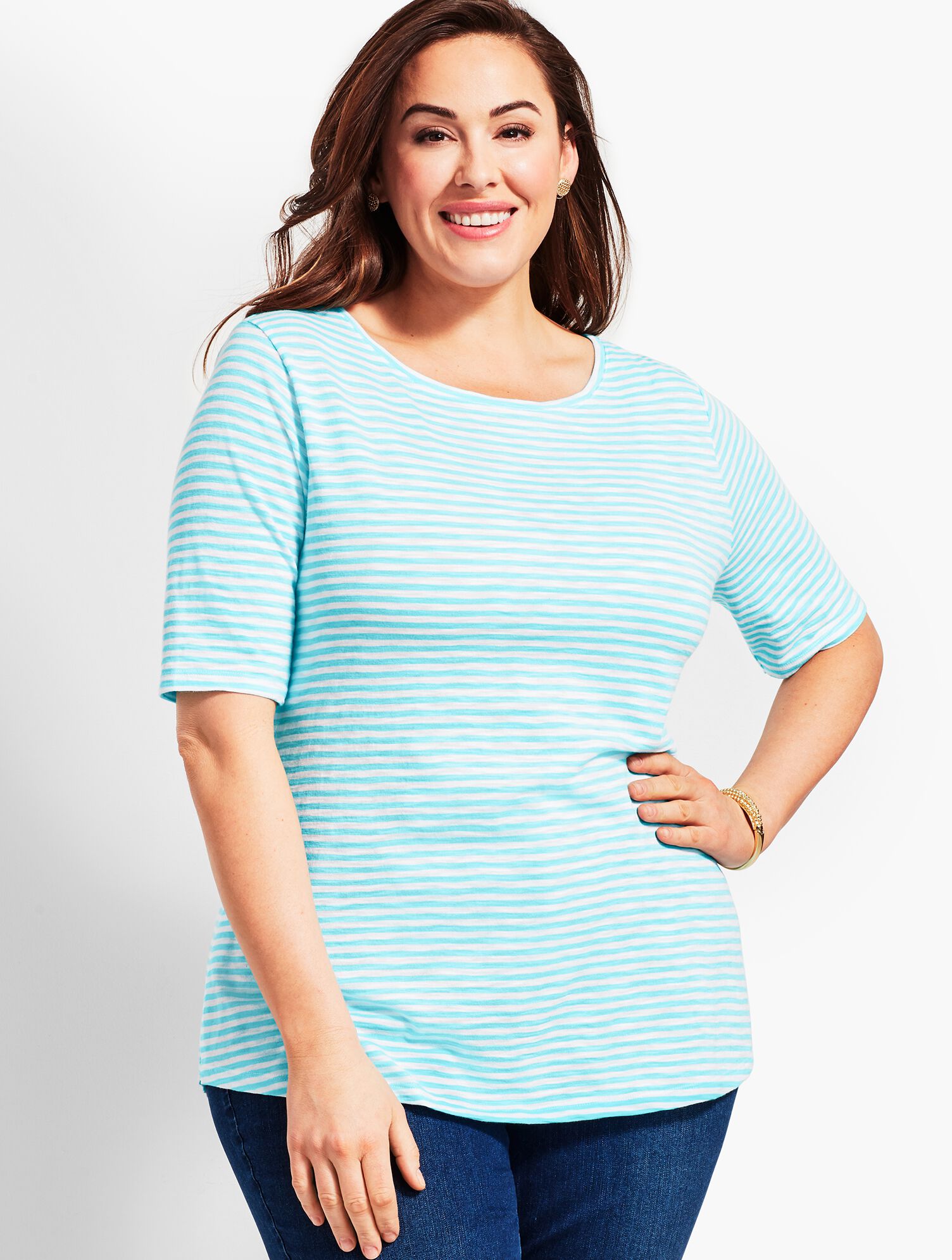 Sail Stripe Boatneck Tee