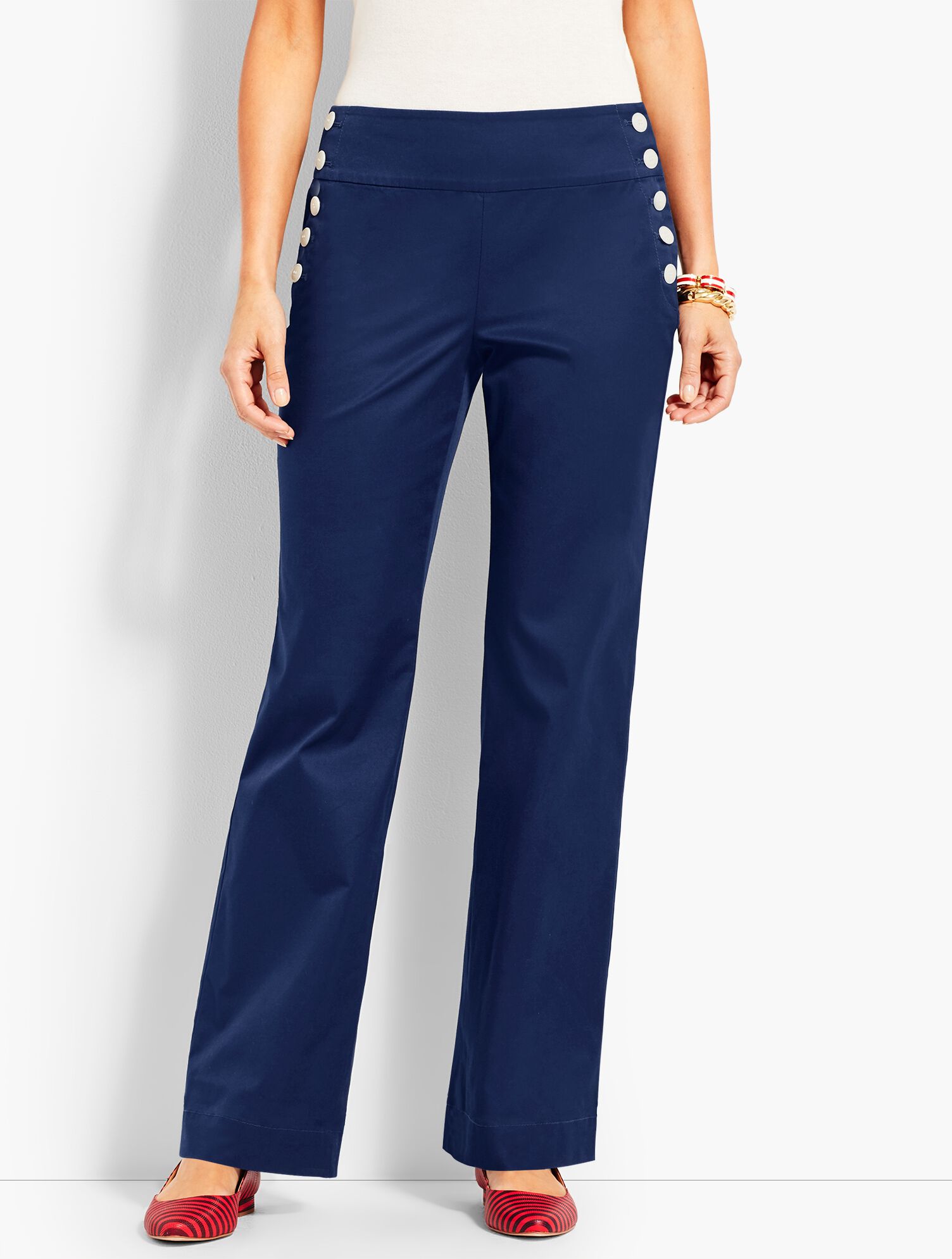 High-Waist Wide-Leg Sailor Pant