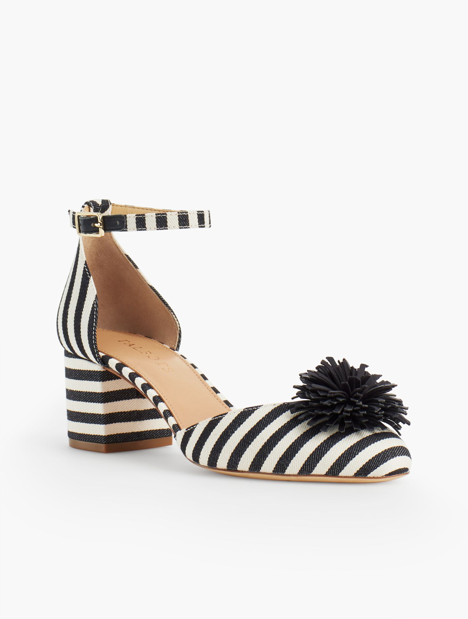 Isa Pom-Pom Pumps - Yarn-Dyed Stripe