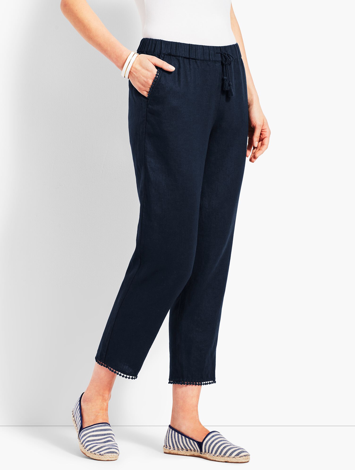 Linen Relaxed Crop