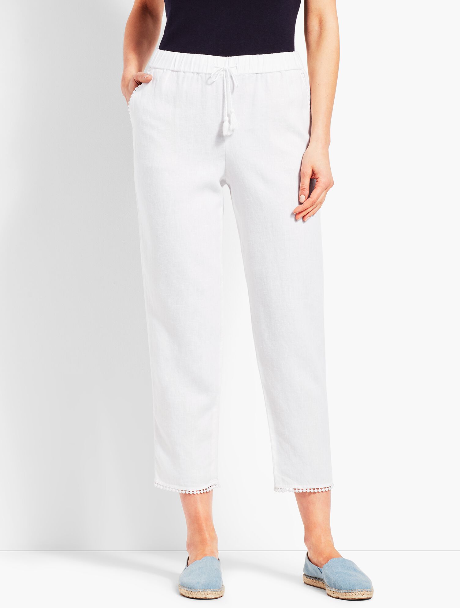 Linen Relaxed Crop