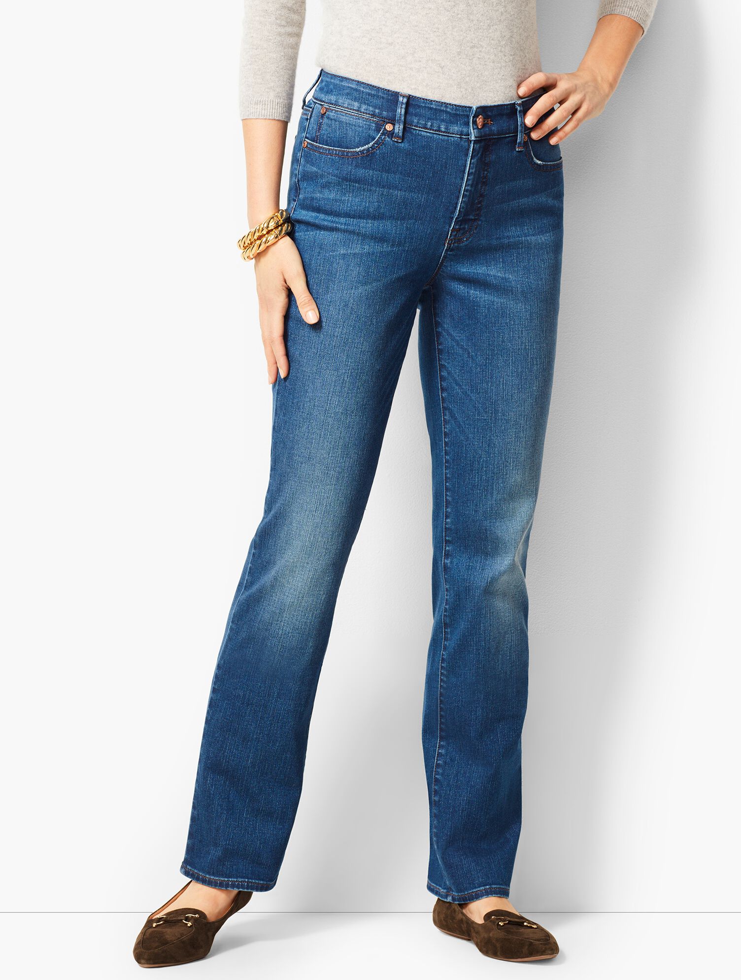 High-Waist Barely Boot Jeans - Nestor Wash