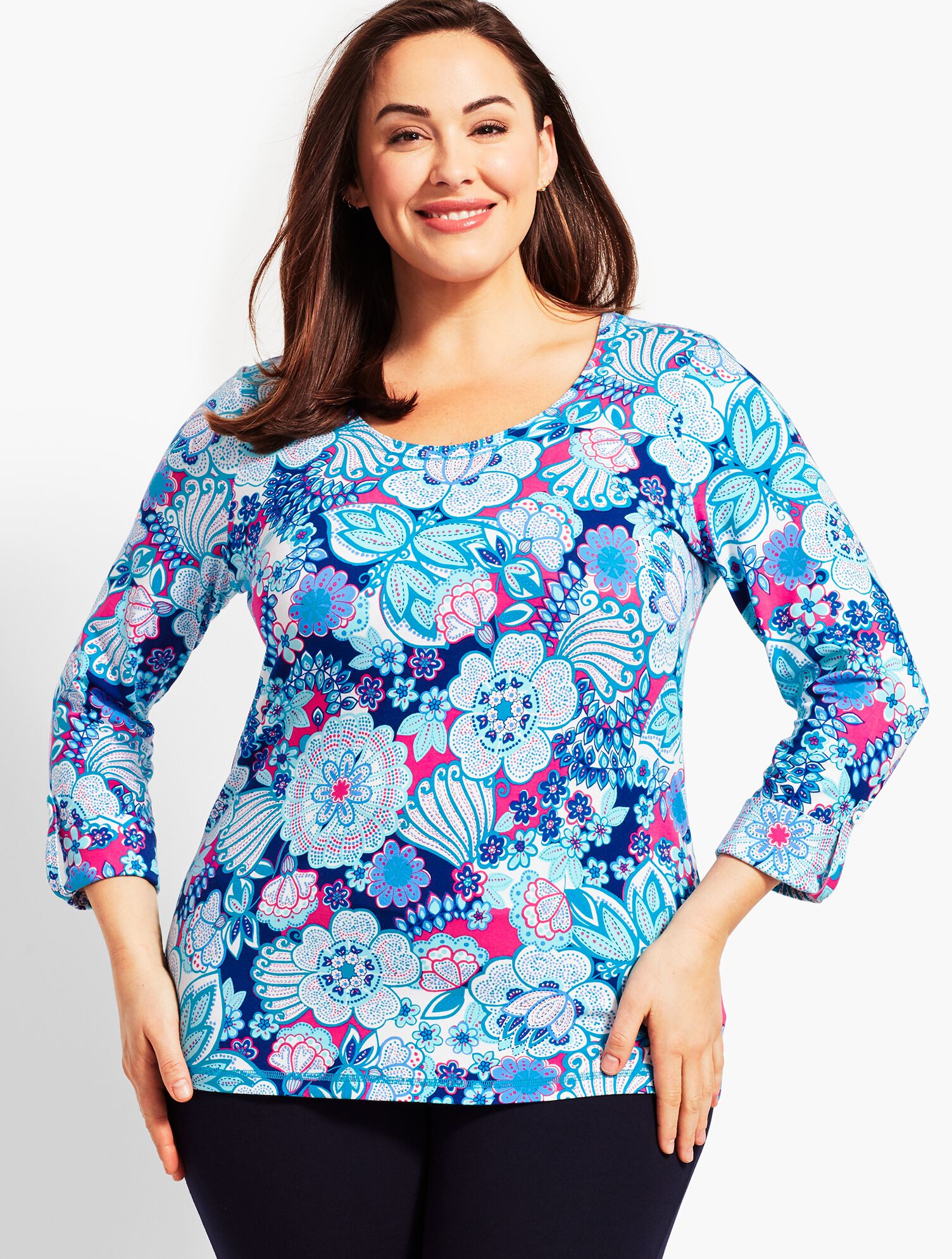 UPP 50+ Paisley Roll-Cuff Tee