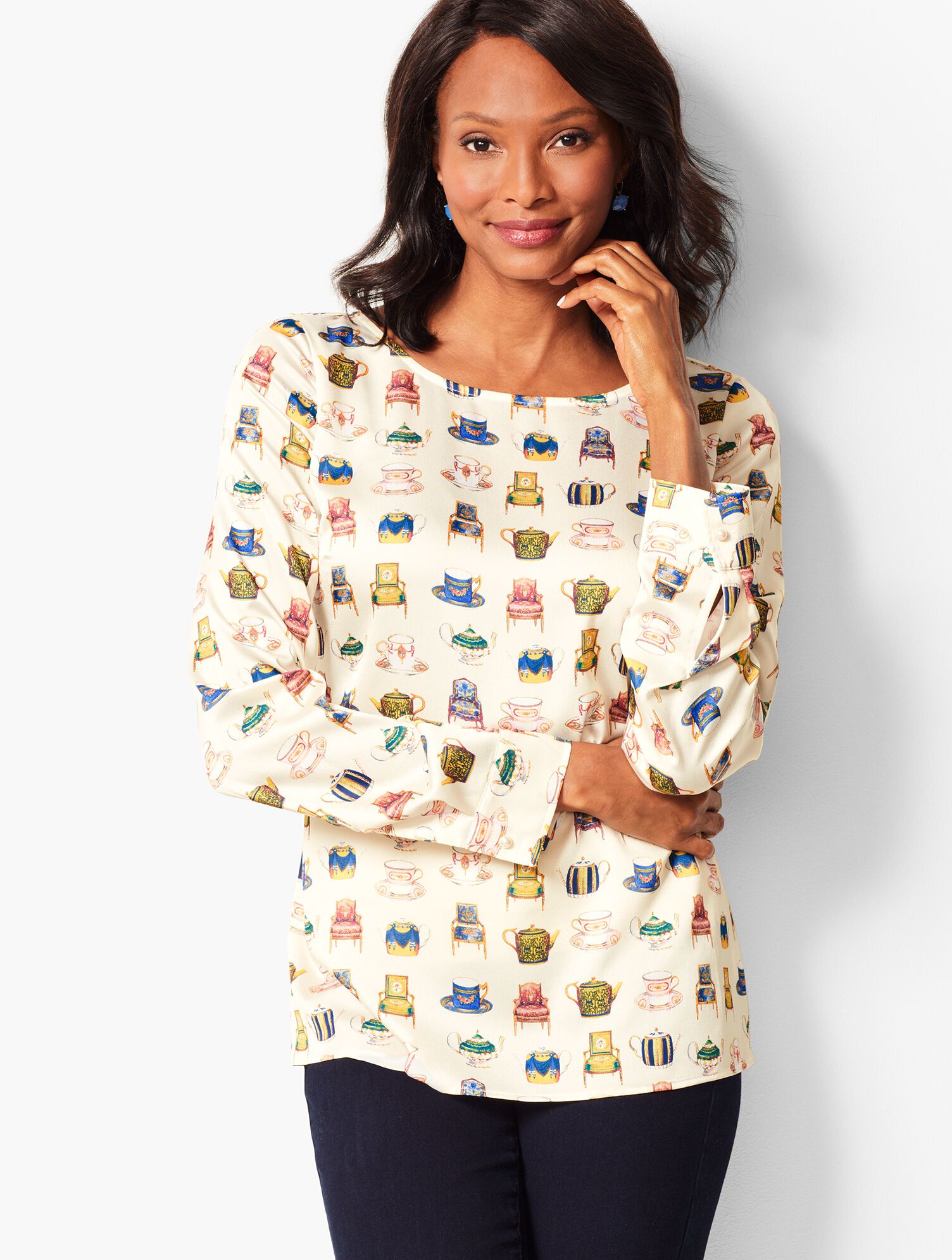 Long-Sleeve Novelty Top