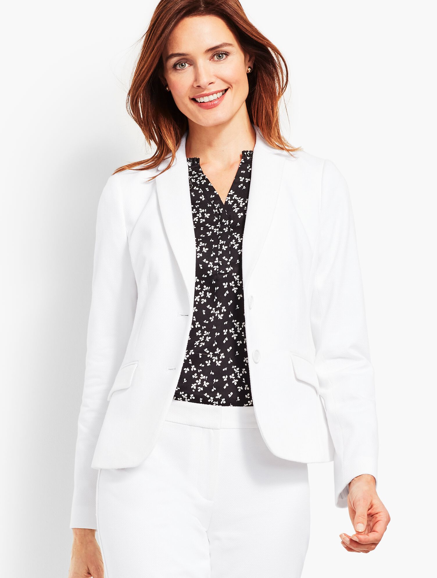 Textured Two-Button Blazer