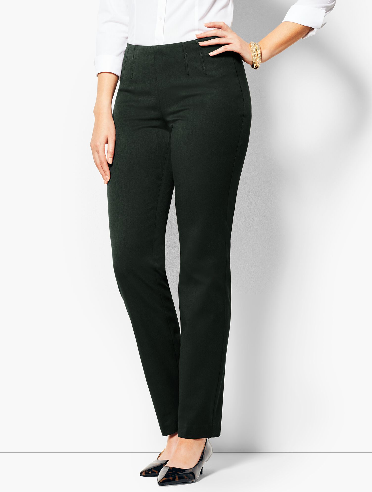 Refined Bi-Stretch Side-Zip Straight-Leg - Curvy Fit