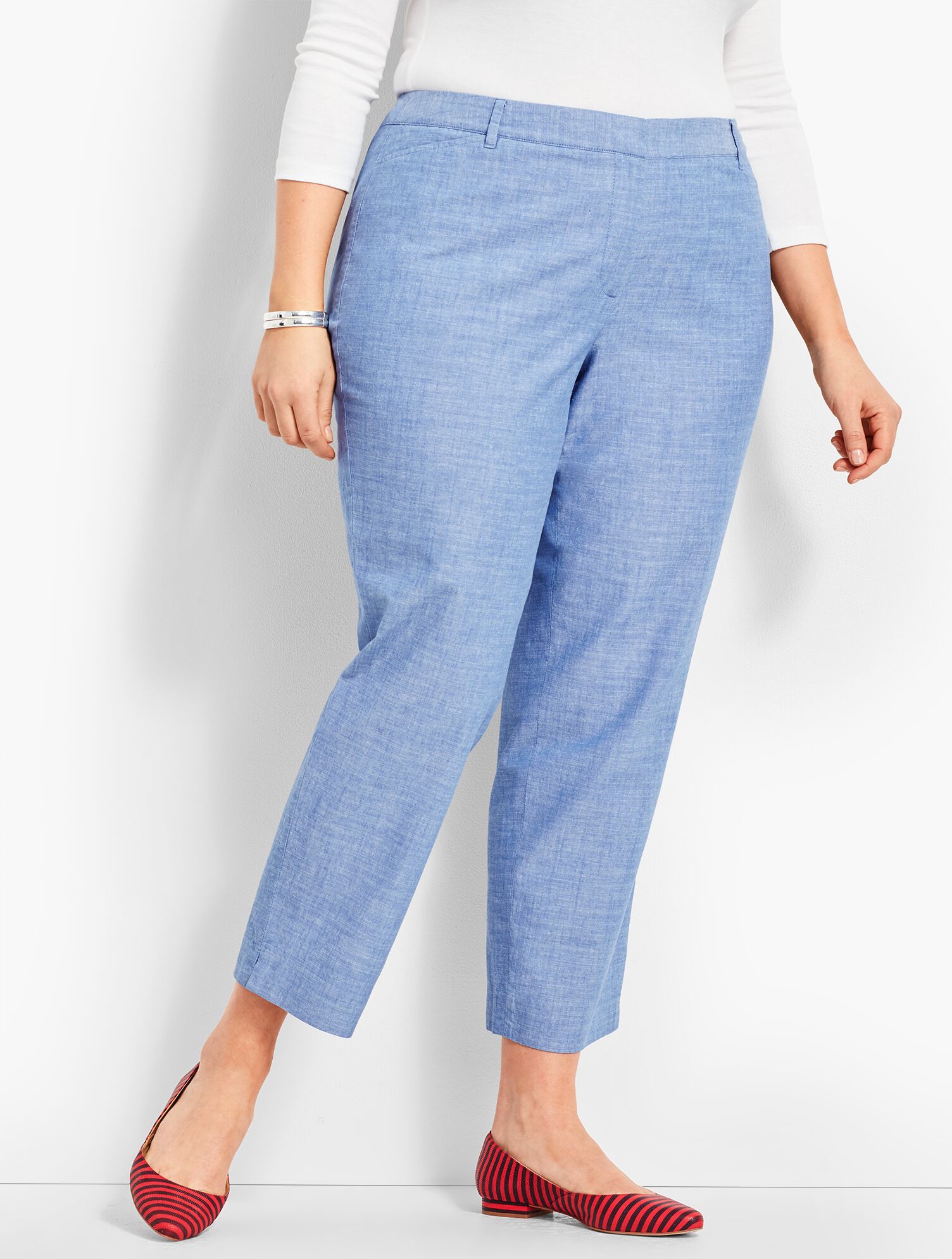 The Perfect Crop - Curvy Fit/Chambray
