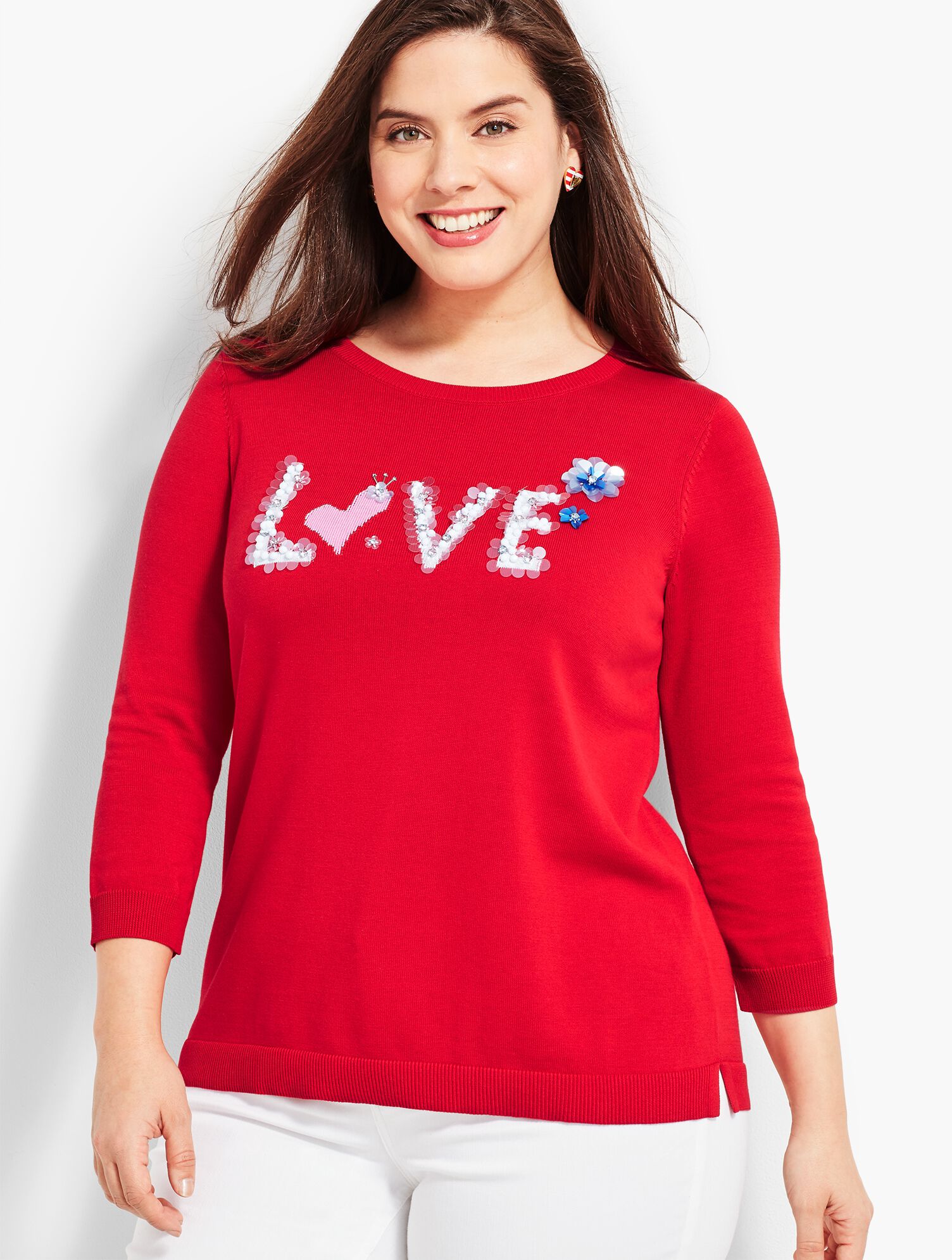 Hand-Sewn Sequined Sweater
