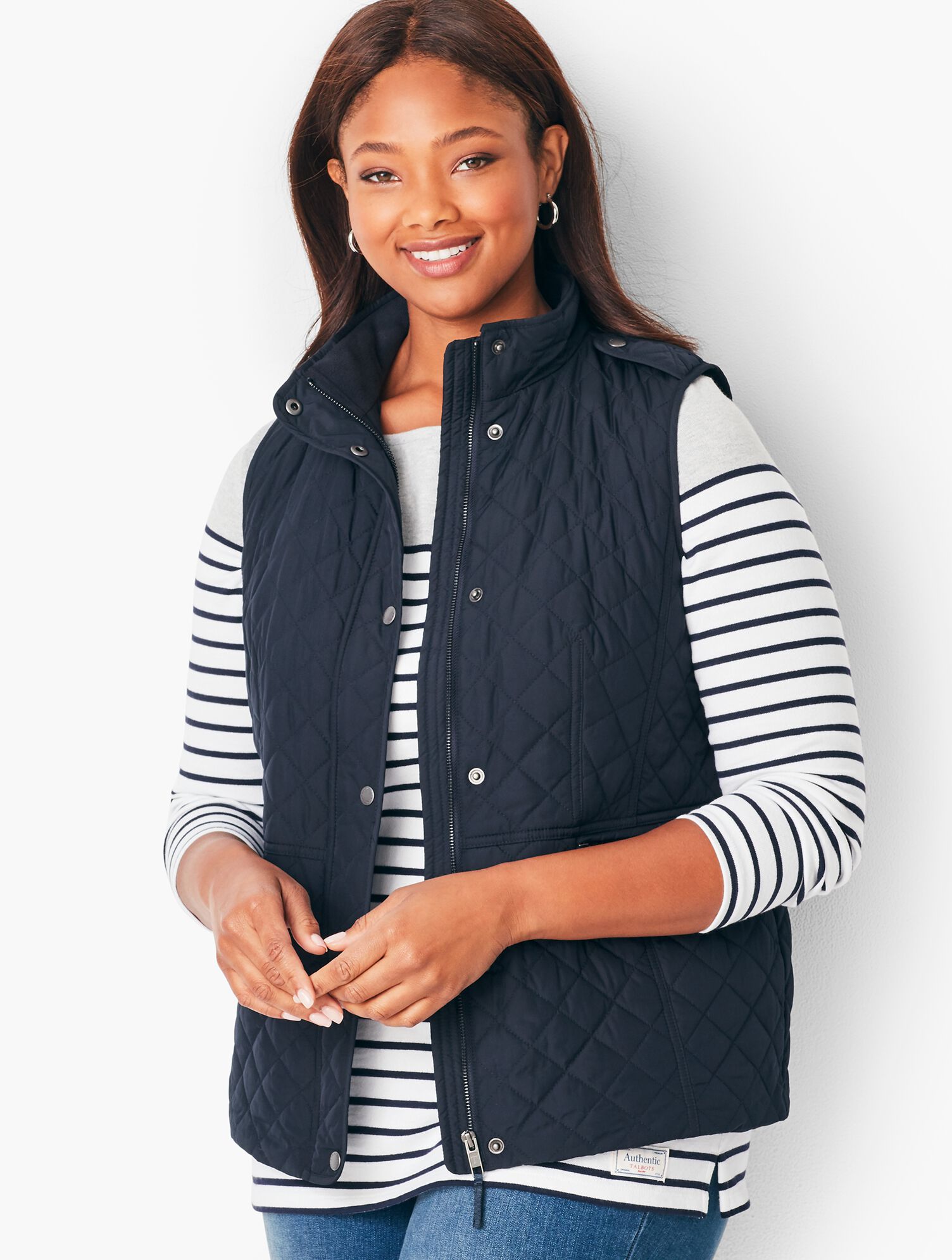 Quilted Fleece-Lined Vest