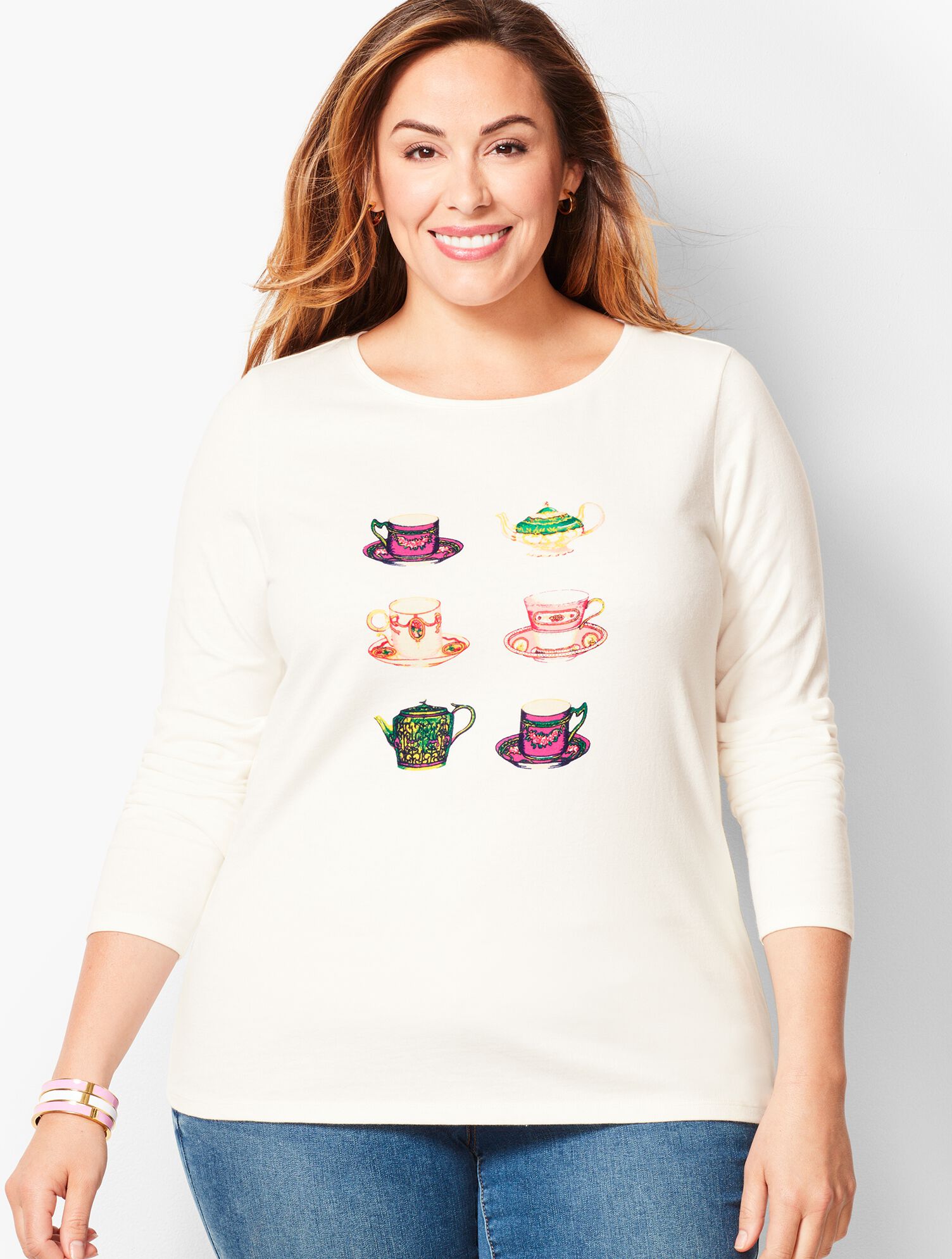 Long-Sleeve Crewneck - Tea Cup